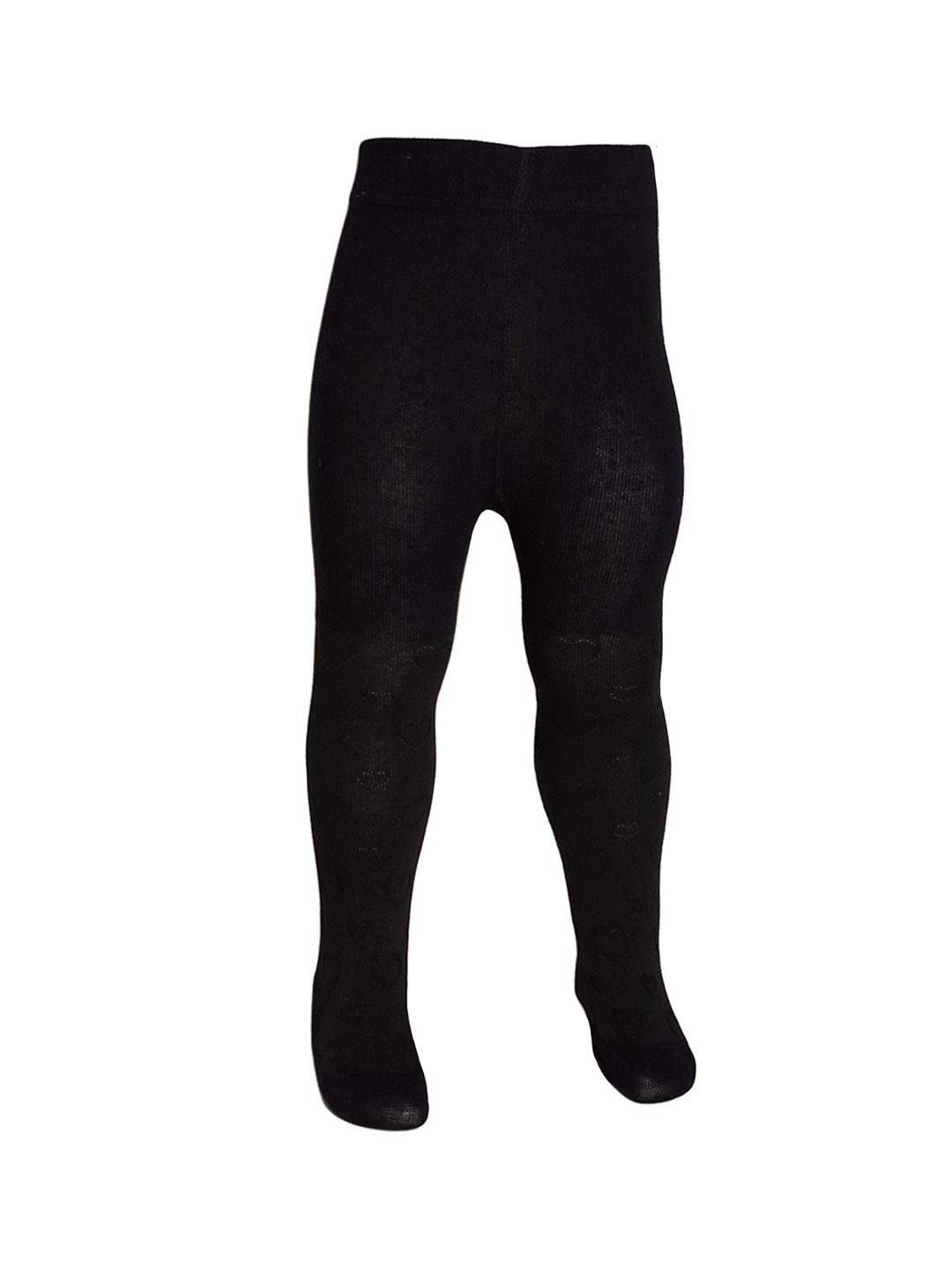 

THE LITTLE LOOKERS Girls Solid Cotton Stockings, Black