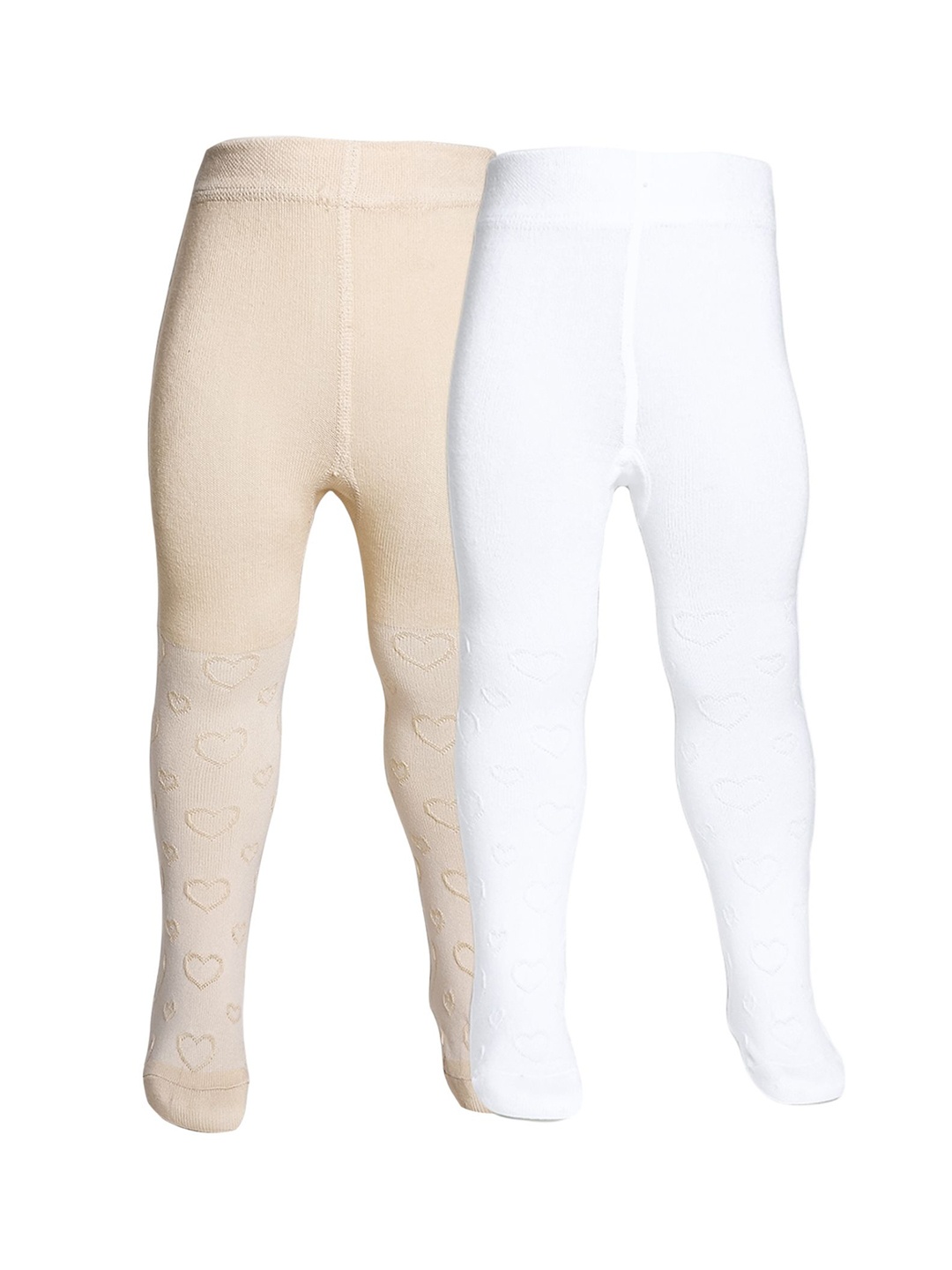 

THE LITTLE LOOKERS Girls Set of 2 Self Design Stockings, Multi