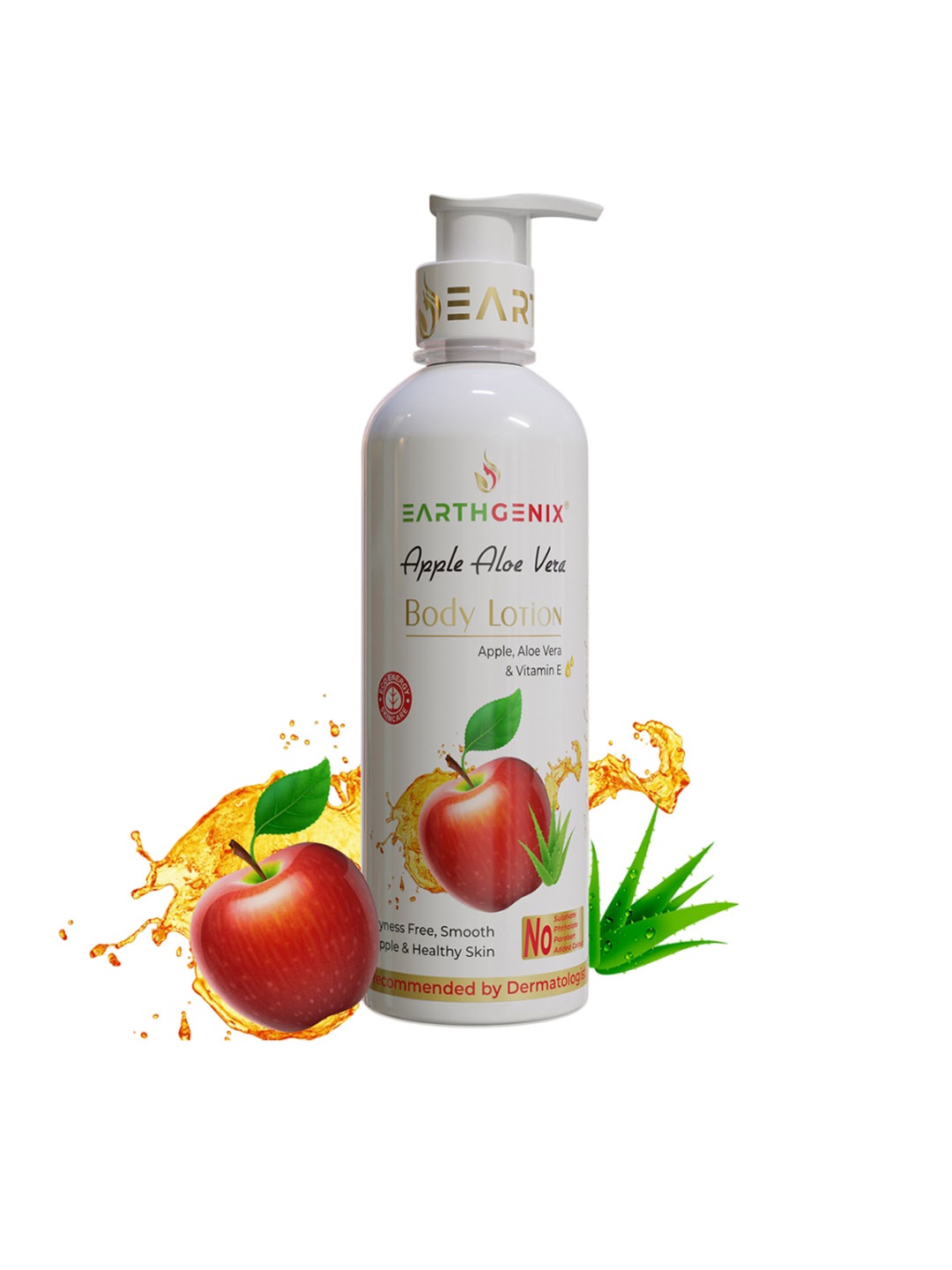 

Earthgenix Apple Aloe Vera Body Lotion With Vitamin E - 300 ml, White