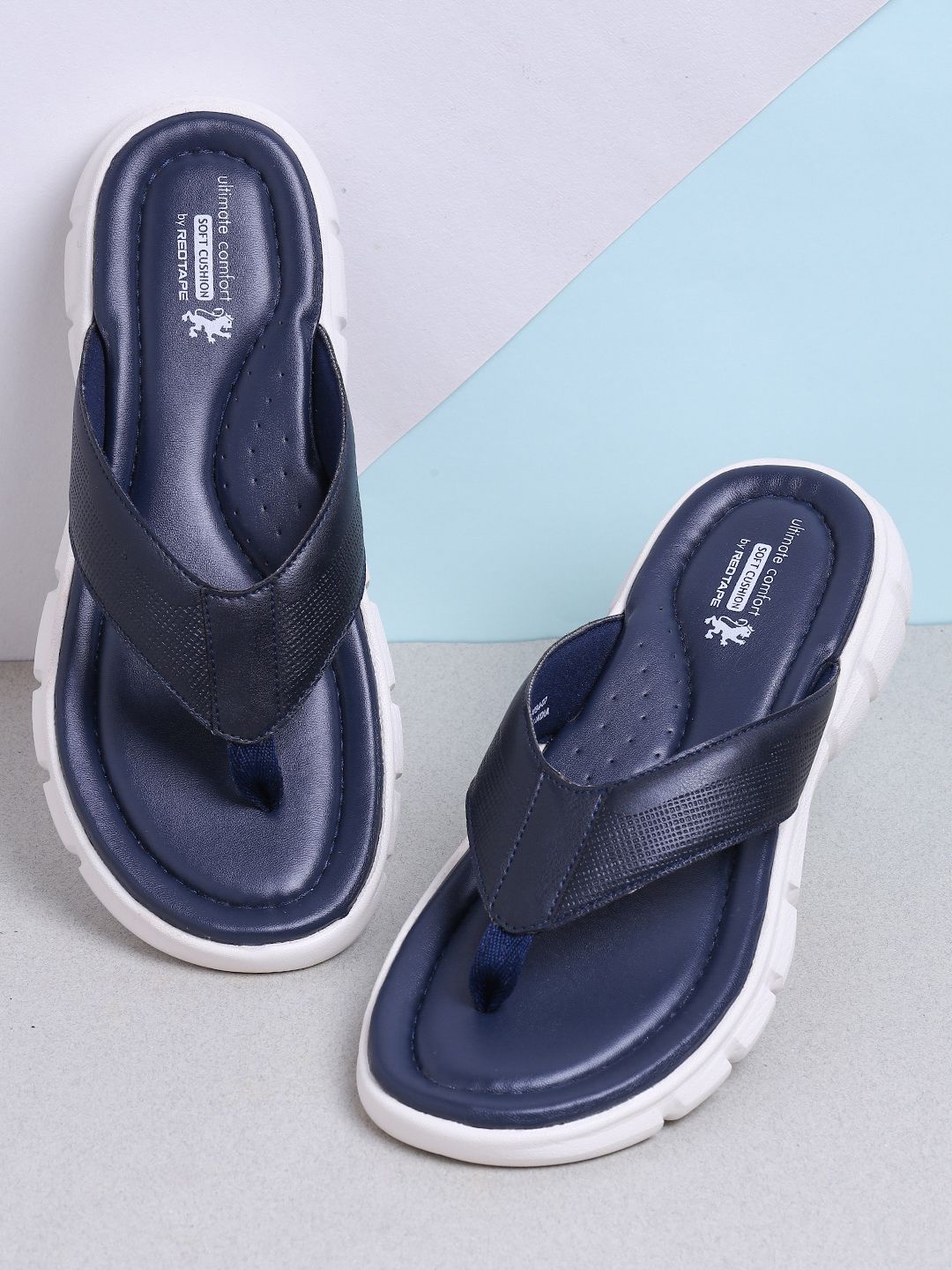 

Red Tape Men PU Comfort Sandals, Navy blue