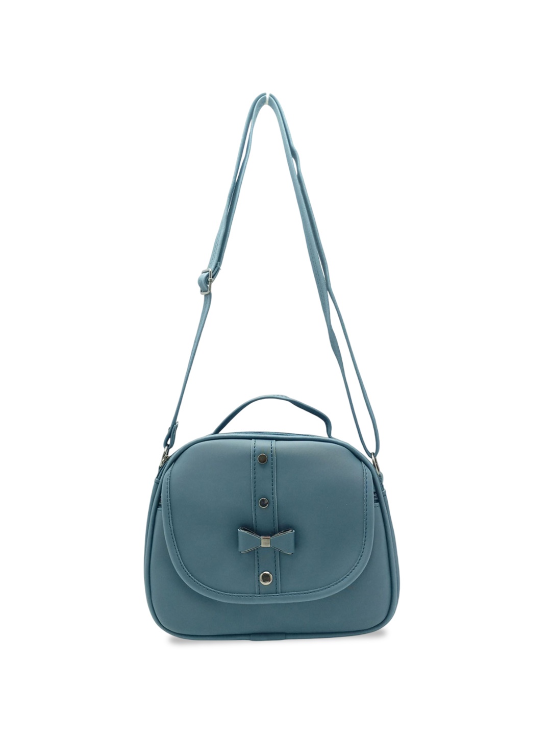 

Esmoda Women Solid Structured Sling Bag, Blue