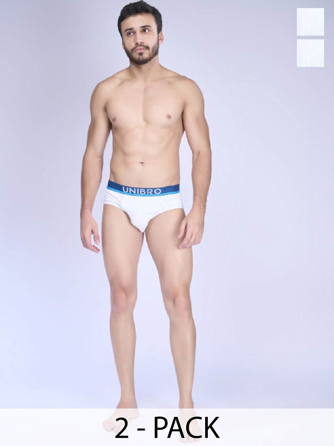 

Unibro Men Pack Of 2 Cotton Basic Briefs UBTENCL_OEBRIF_W2P, White