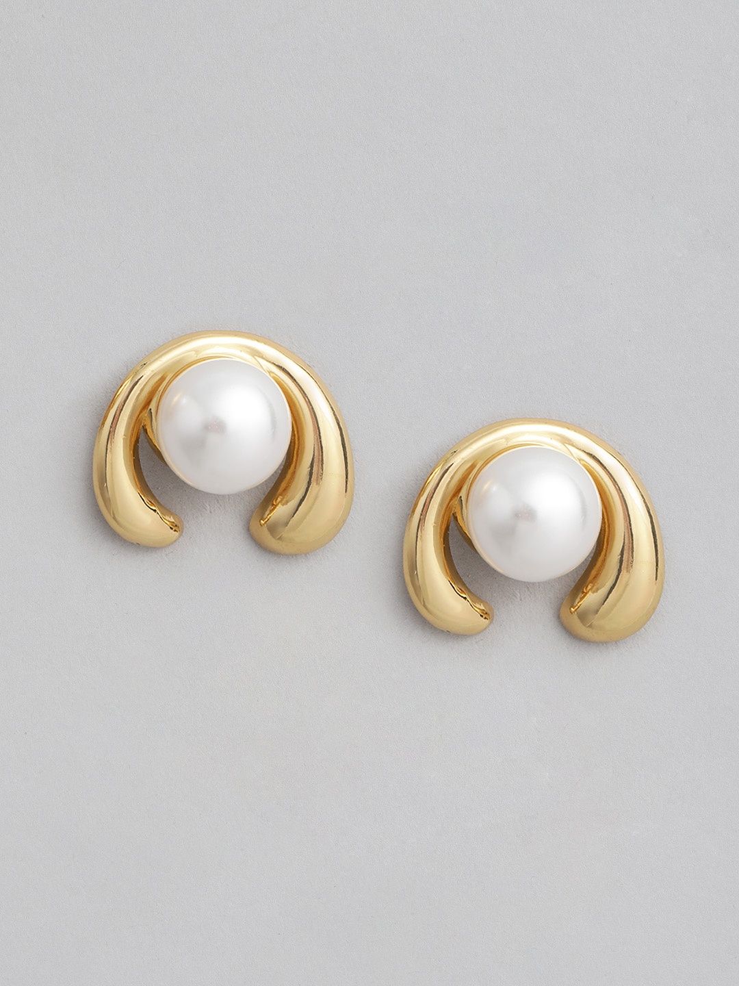 

DressBerry Contemporary Studs Earrings, Gold