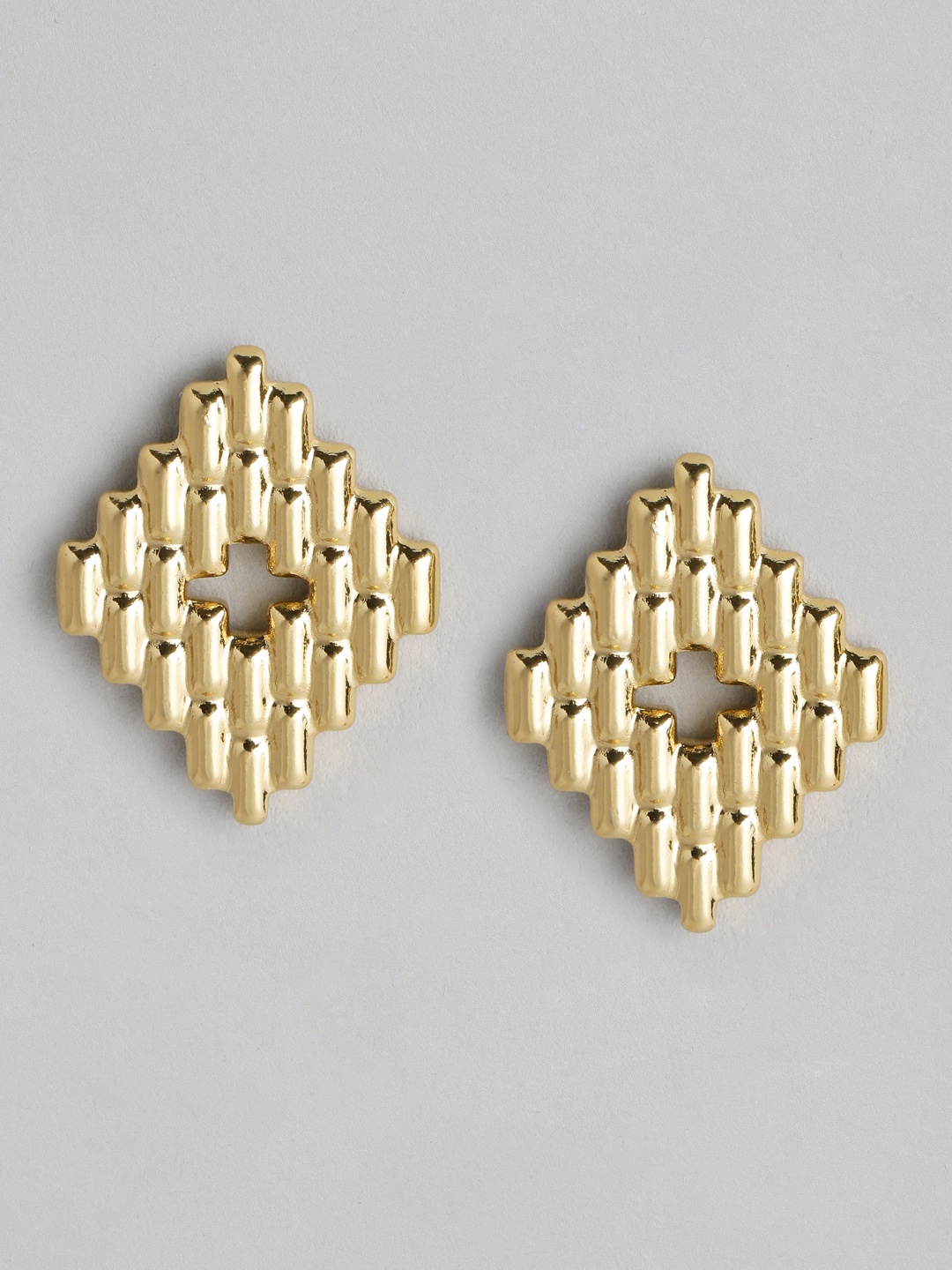 

DressBerry Geometric Studs Earrings, Gold