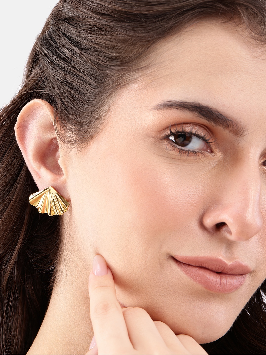 

DressBerry Triangular Drop Earrings, Gold