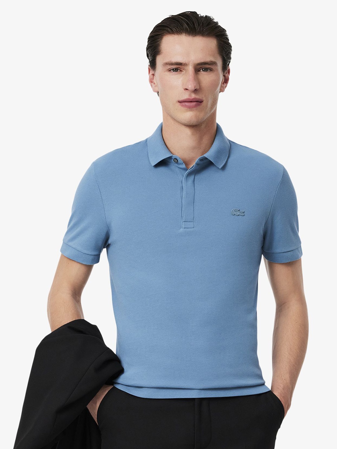 

Lacoste Men Solid Polo Collar Cotton T-shirt, Blue