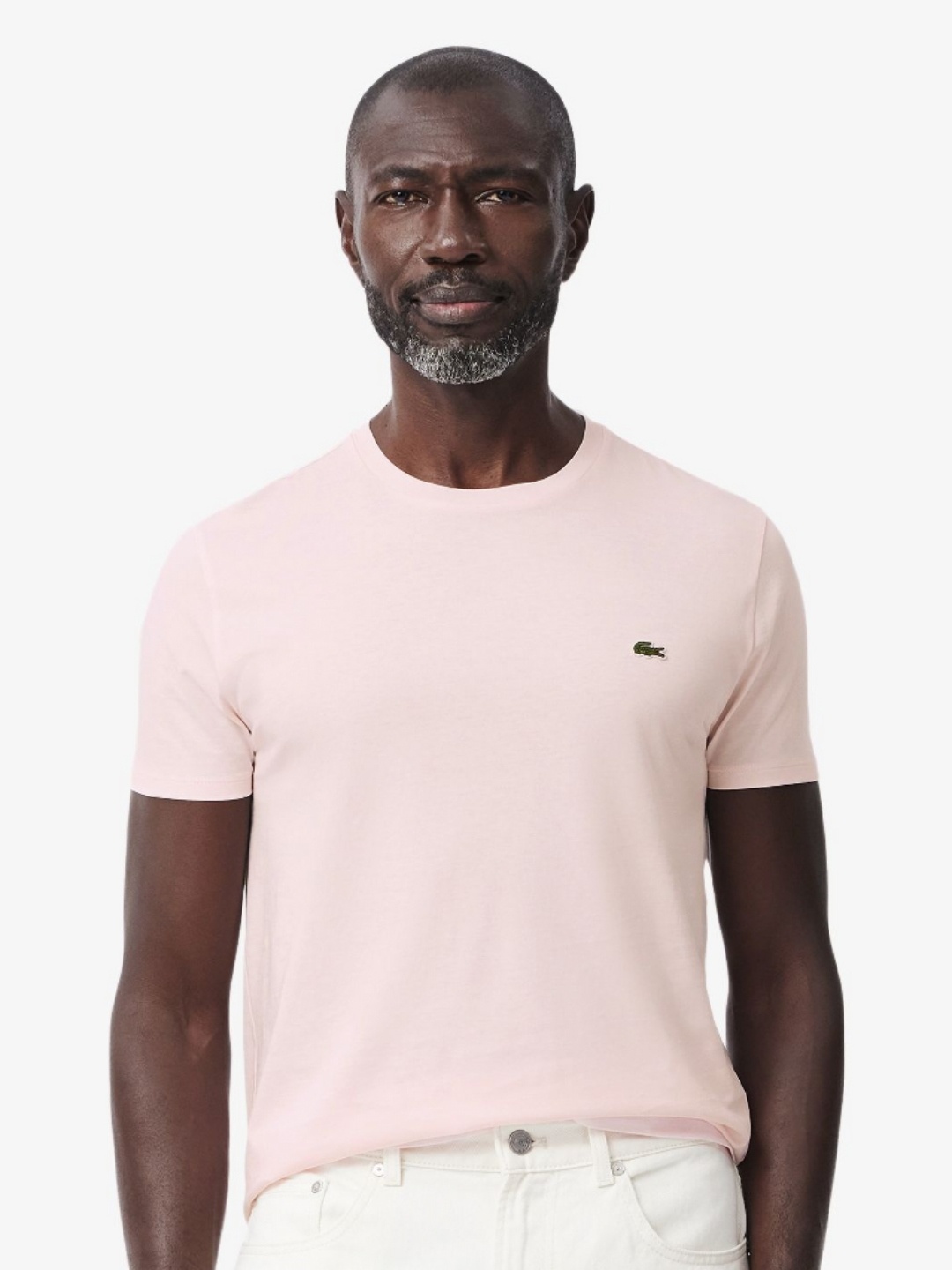

Lacoste Men Solid Round Neck Cotton T-shirt, Peach