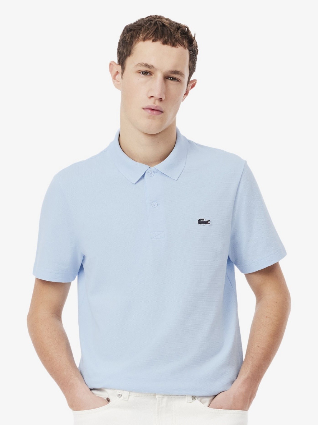 

Lacoste Men Solid Polo Collar Cotton T-shirt, Blue