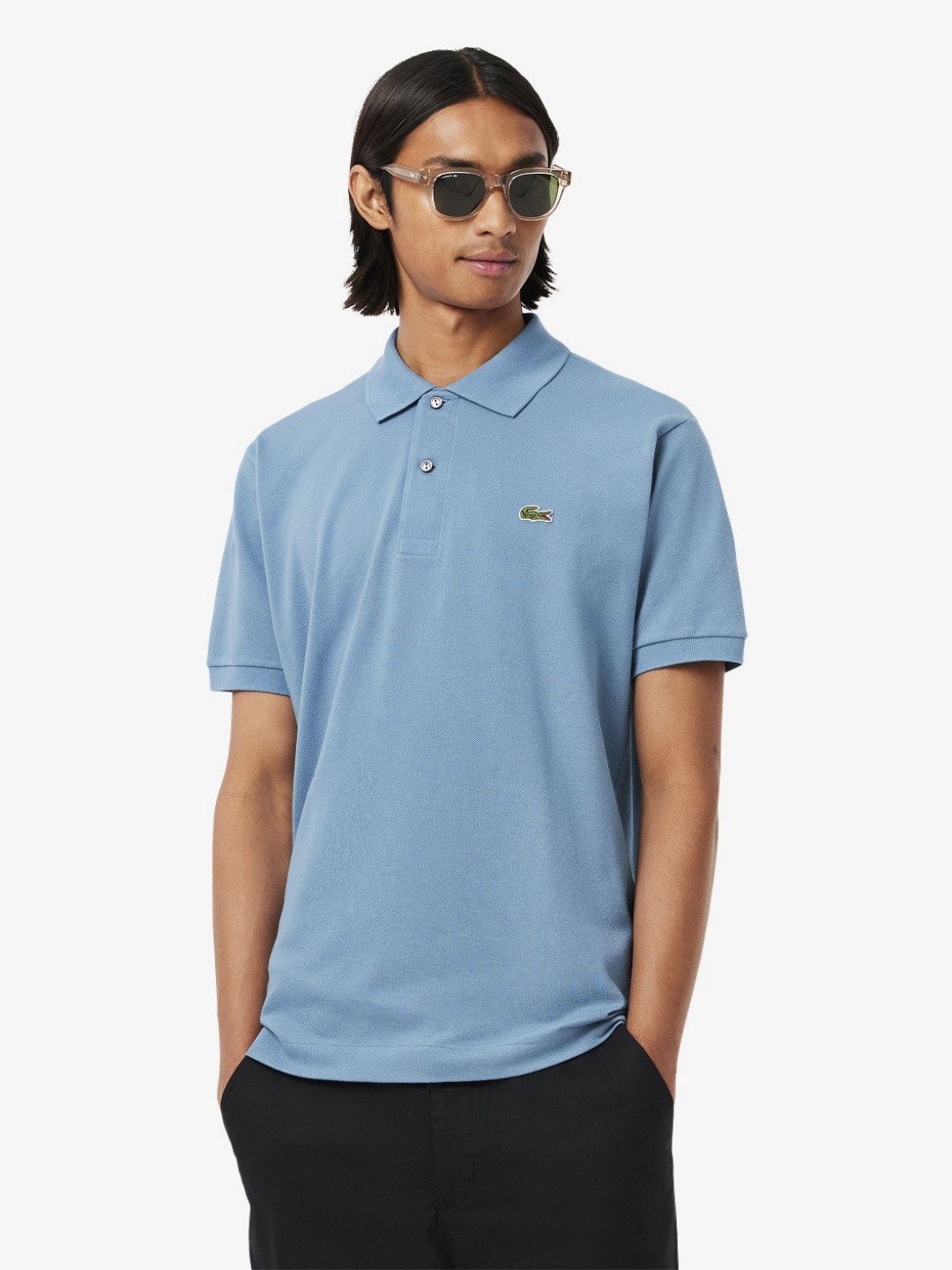 

Lacoste Men Solid Polo Collar Cotton T-shirt, Blue
