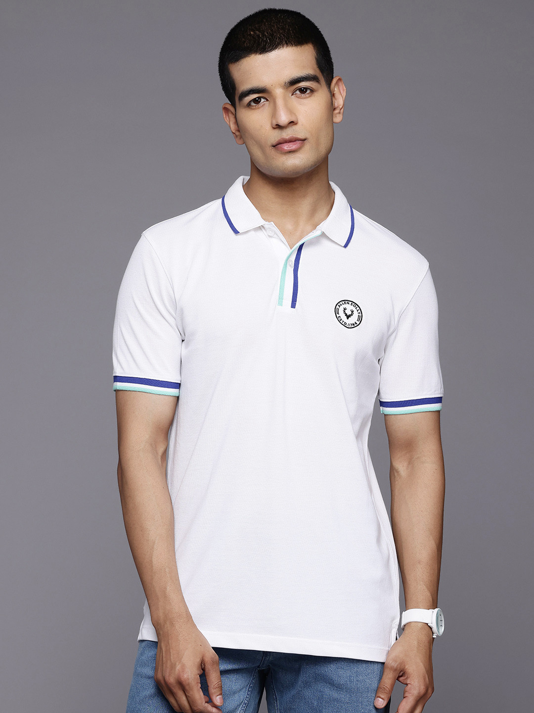 

Allen Solly Polo Collar T-shirt, White
