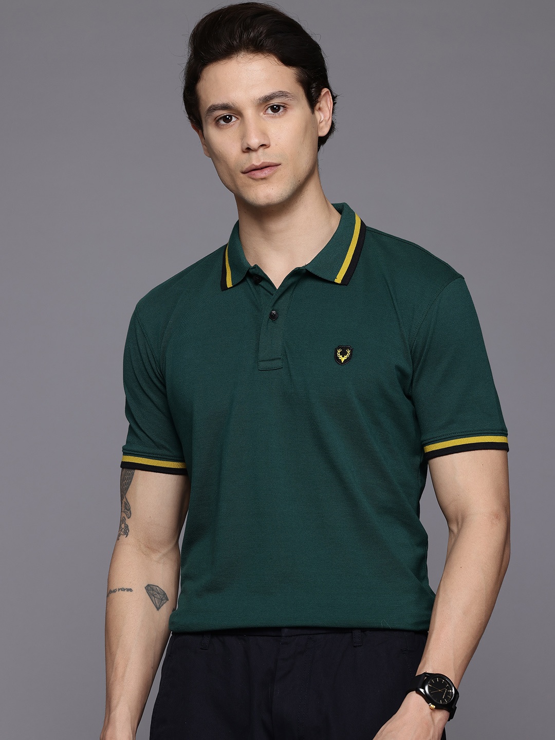 

Allen Solly Polo Collar T-shirt, Green