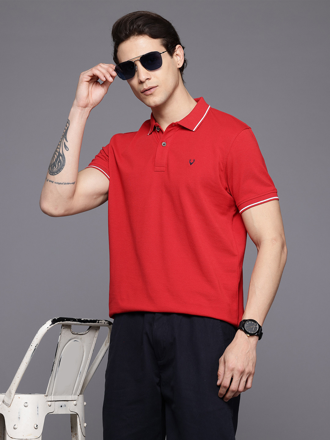 

Allen Solly Polo Collar T-shirt, Red