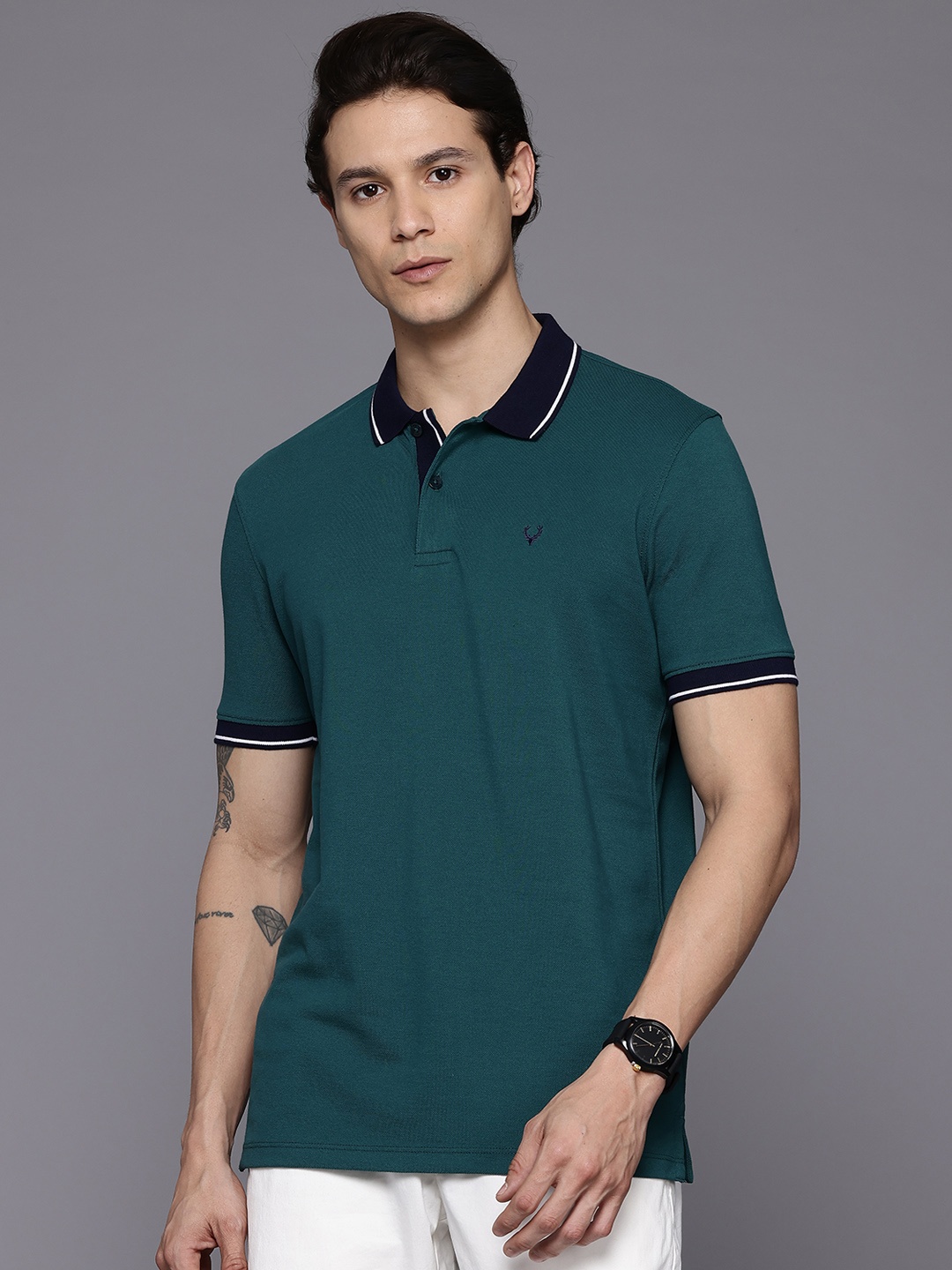

Allen Solly Polo Collar T-shirt, Teal