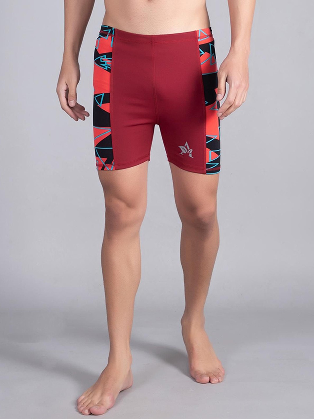 

DRAXSTAR Men Printed swimming costume, Maroon