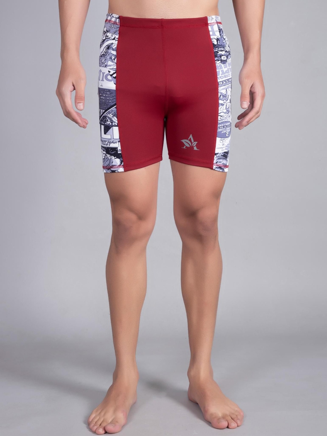 

DRAXSTAR Men Slip-On Swim Bottoms, Maroon