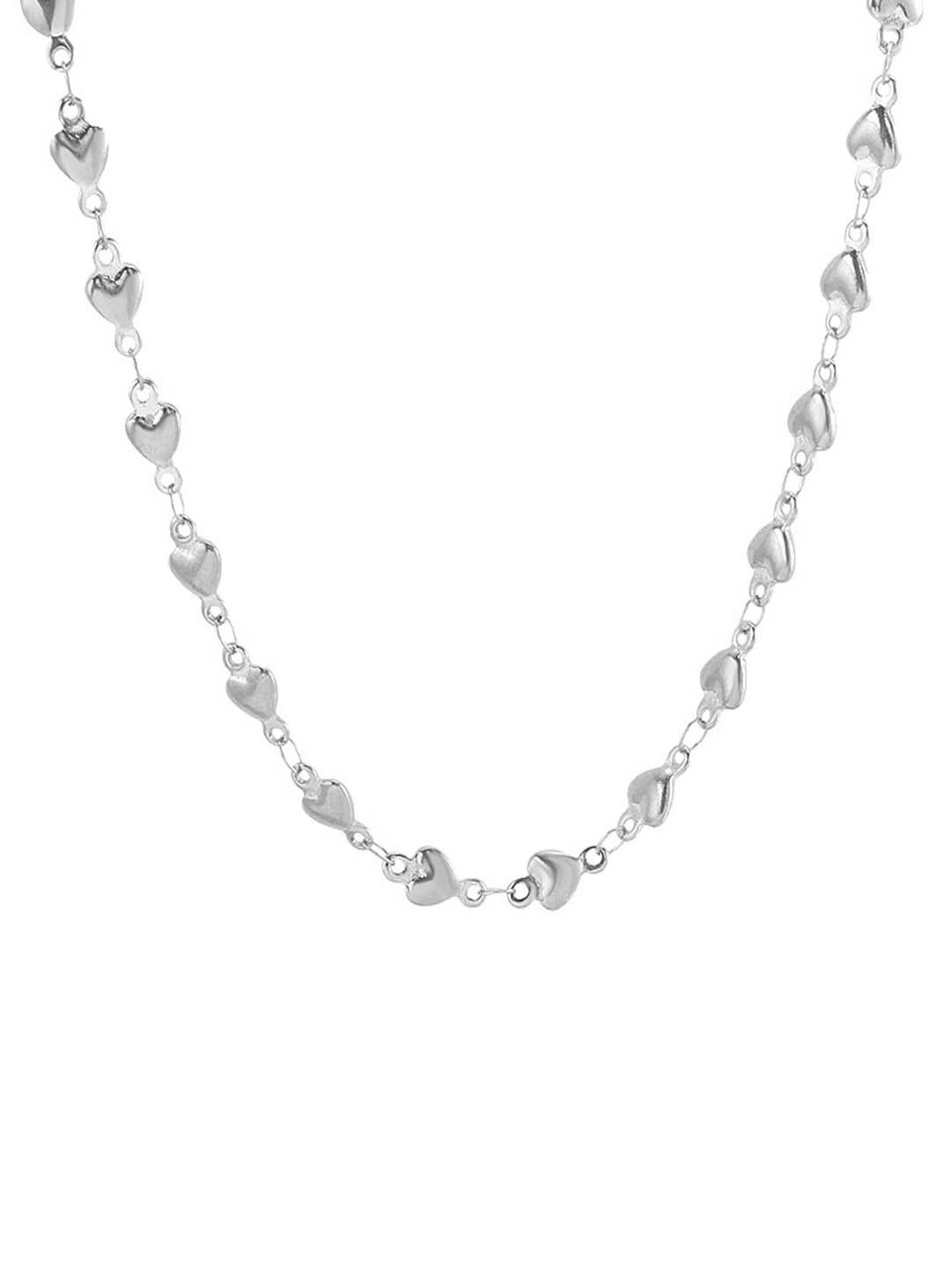 

StyleCast Silver-Toned Heart Shaped Minimal Chain