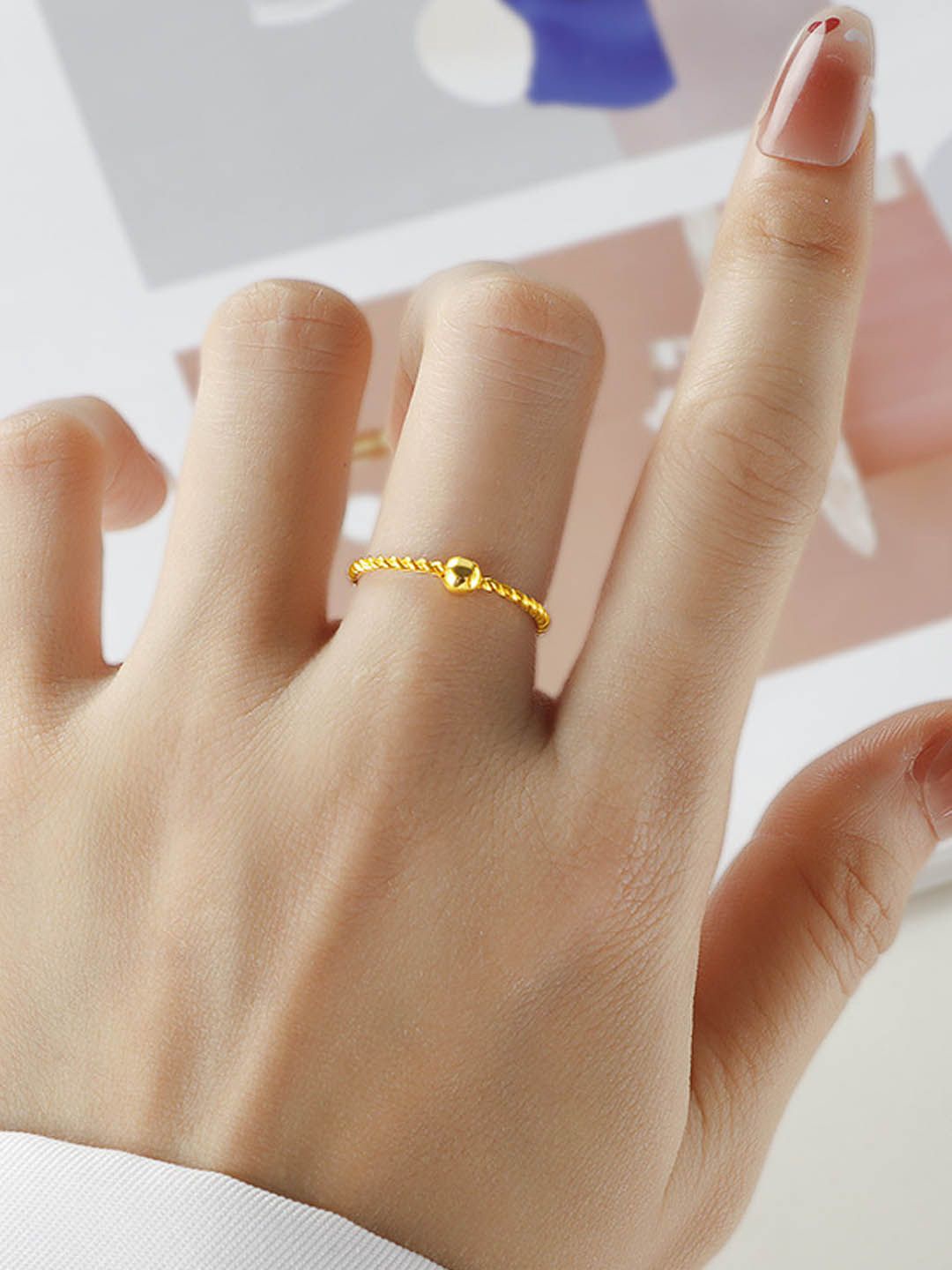 

StyleCast Gold-Toned Elegant Adjustable Finger Ring