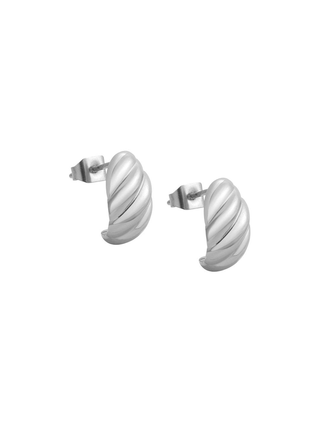 

StyleCast Silver-Plated Contemporary Shaped Studs