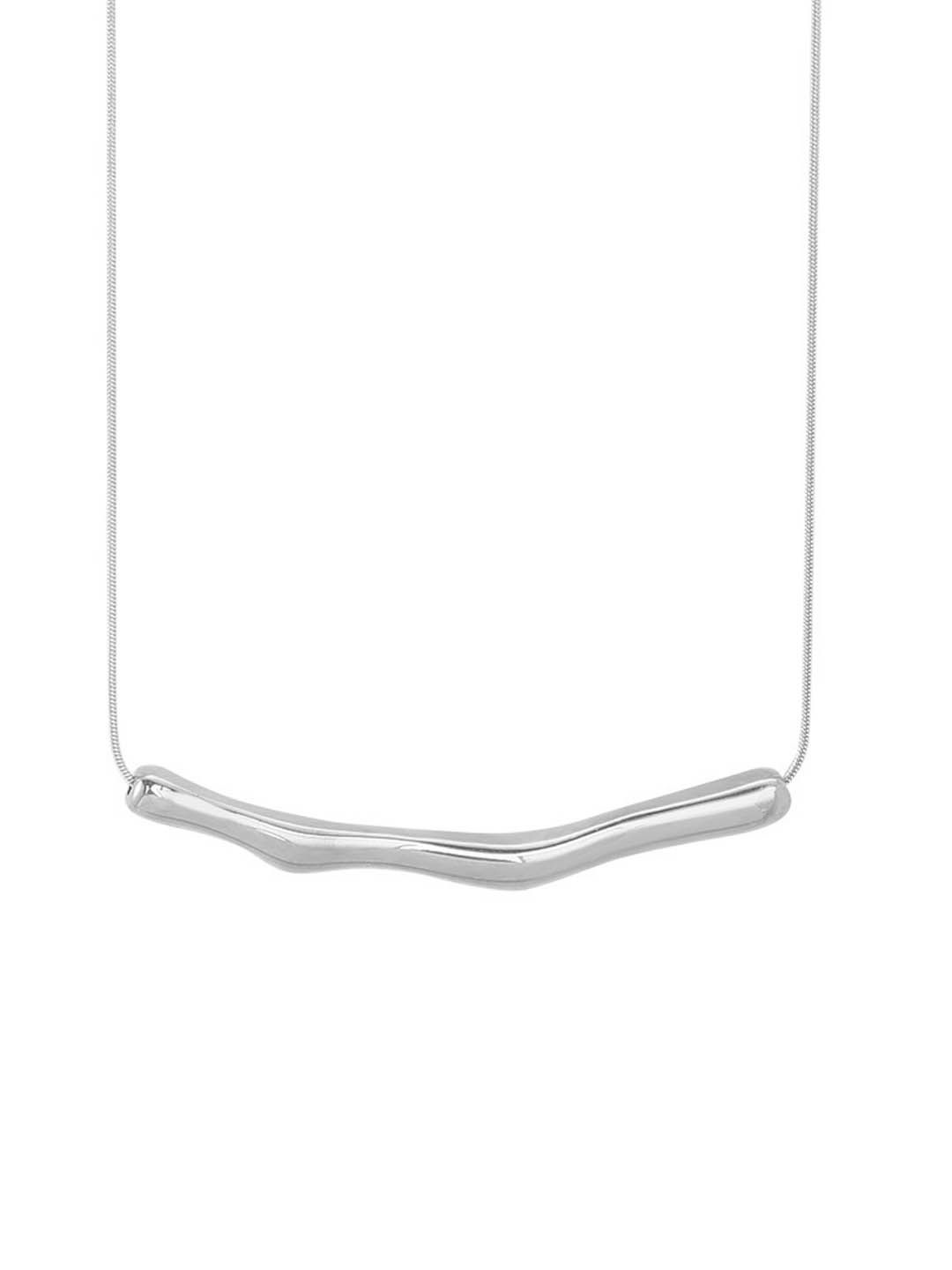 

StyleCast Silver-Toned Textured Minimal Chain