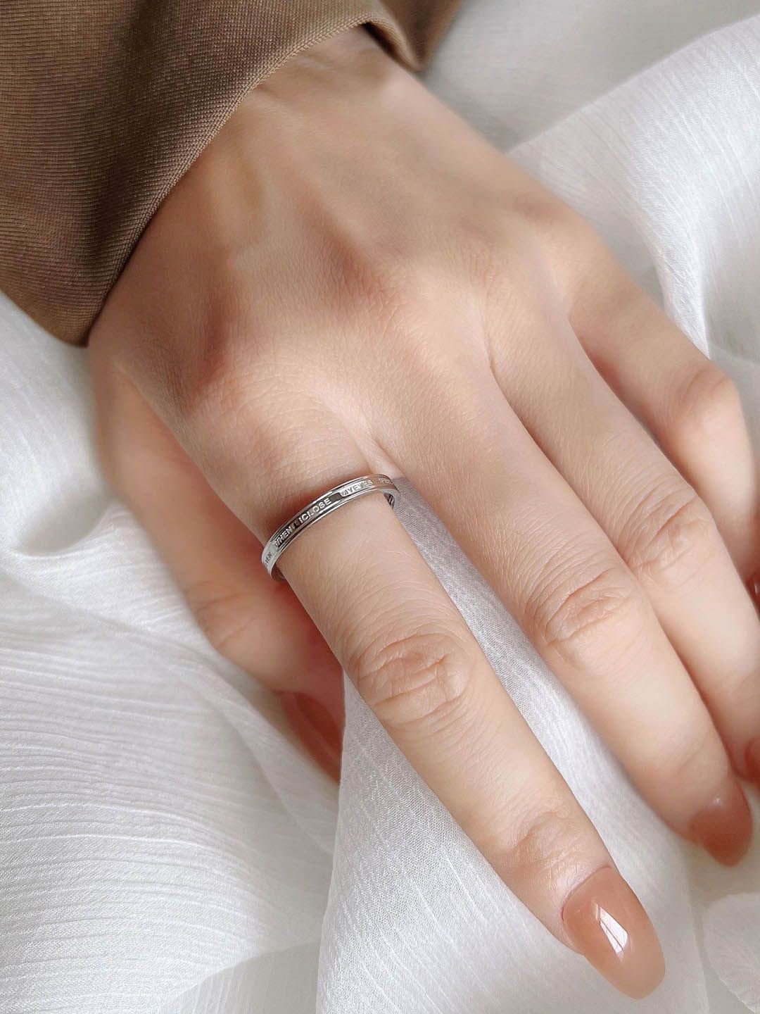

StyleCast Silver-Toned Elegant Adjustable Finger Ring