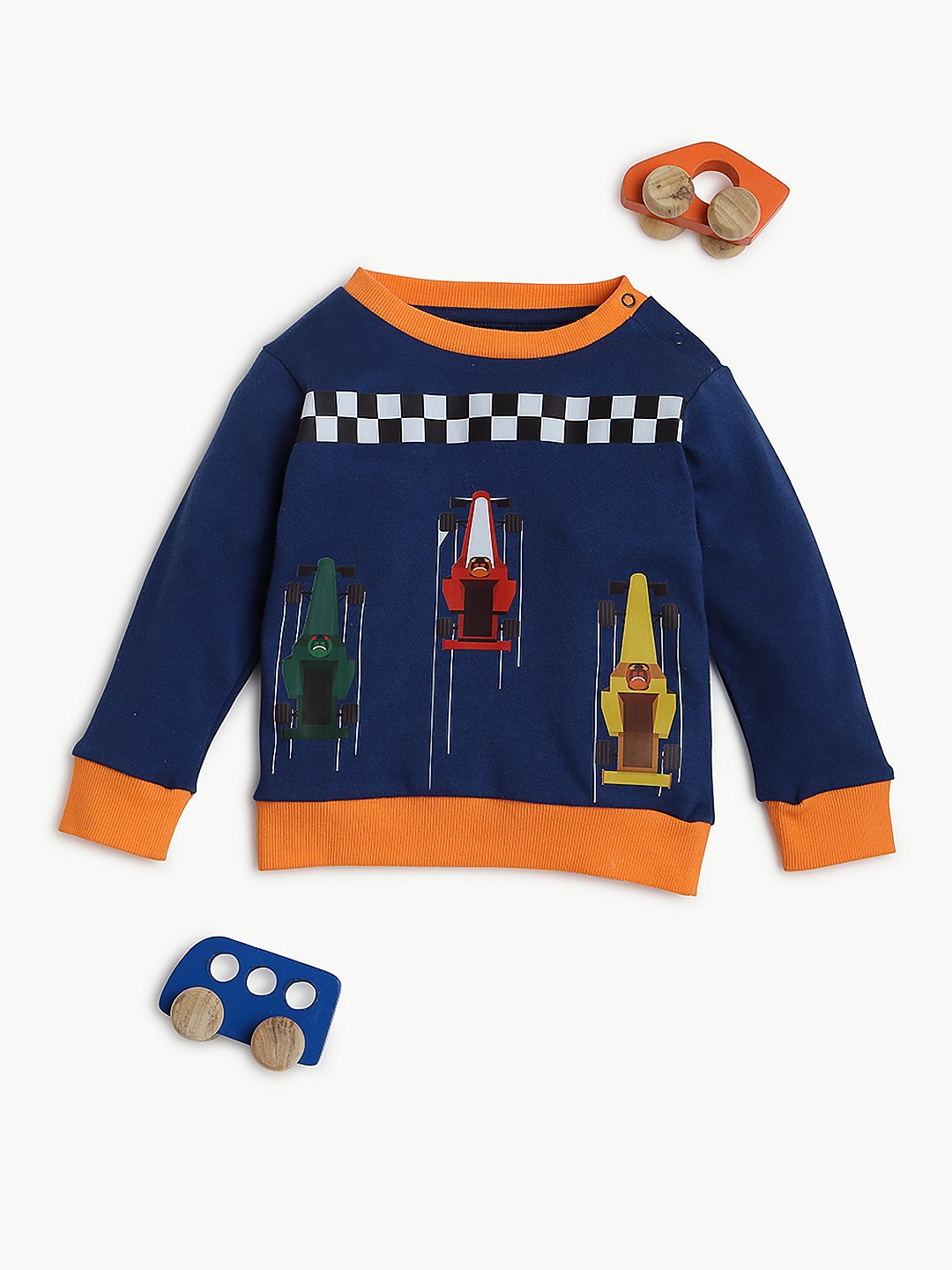 

BONTOTS Boys Printed Sweatshirt, Blue