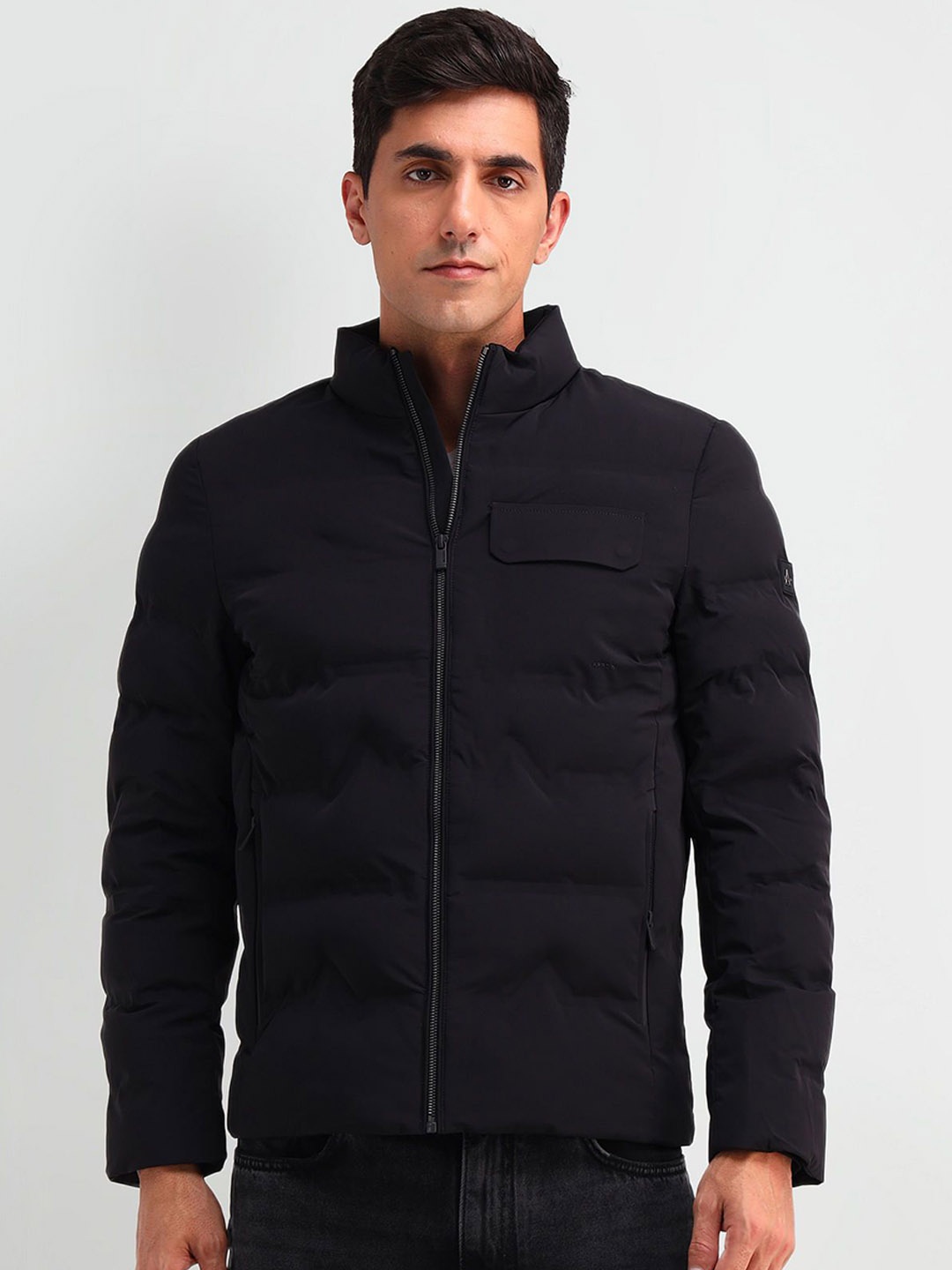 

Arrow Sport Men Solid Padded Jacket, Black