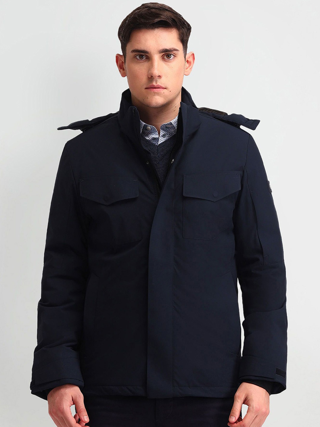 

Arrow Sport Men Solid Tailored Jacket, Navy blue