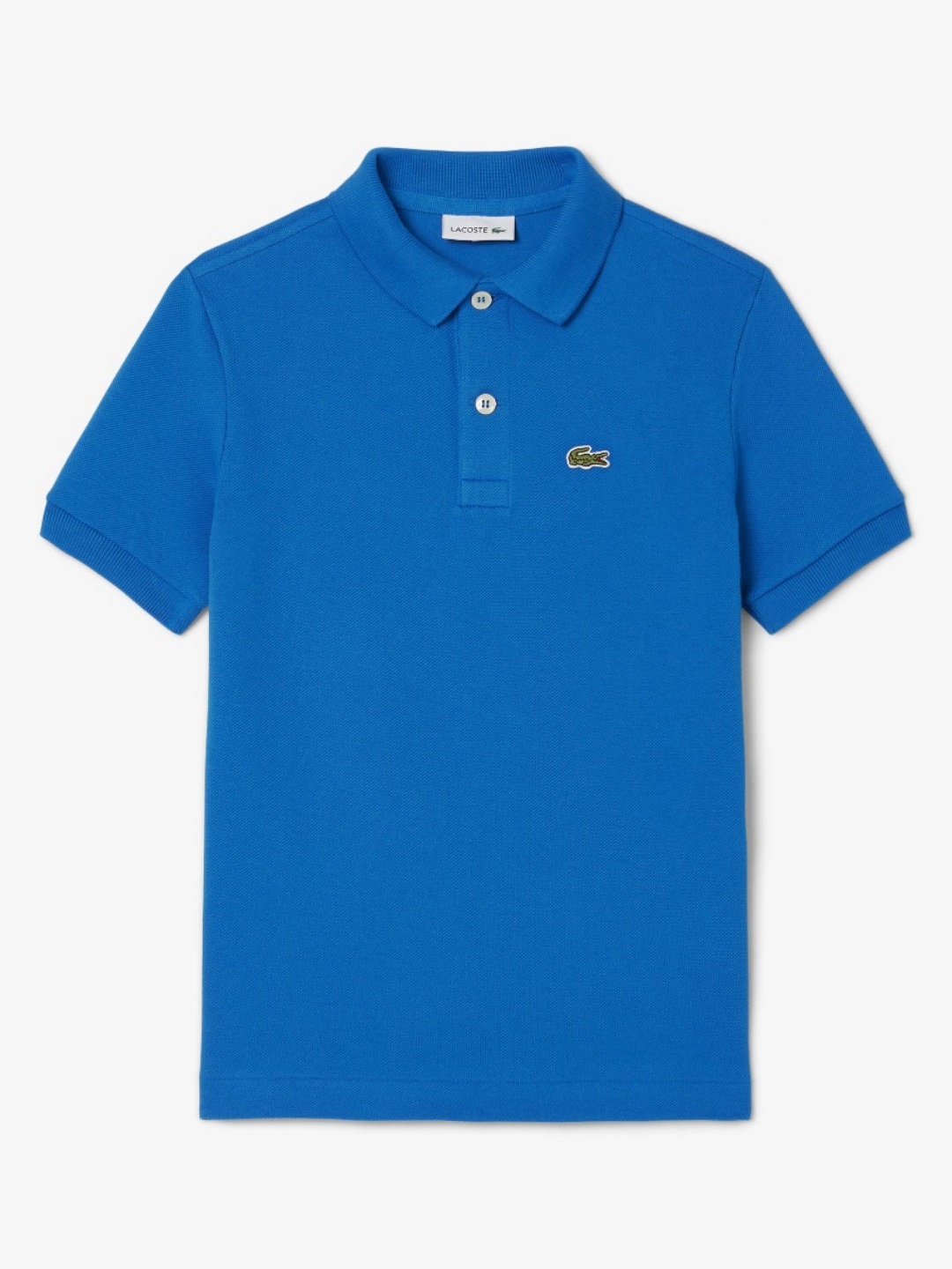 

Lacoste Unisex Kids Solid Polo Collar Cotton T-shirt, Blue