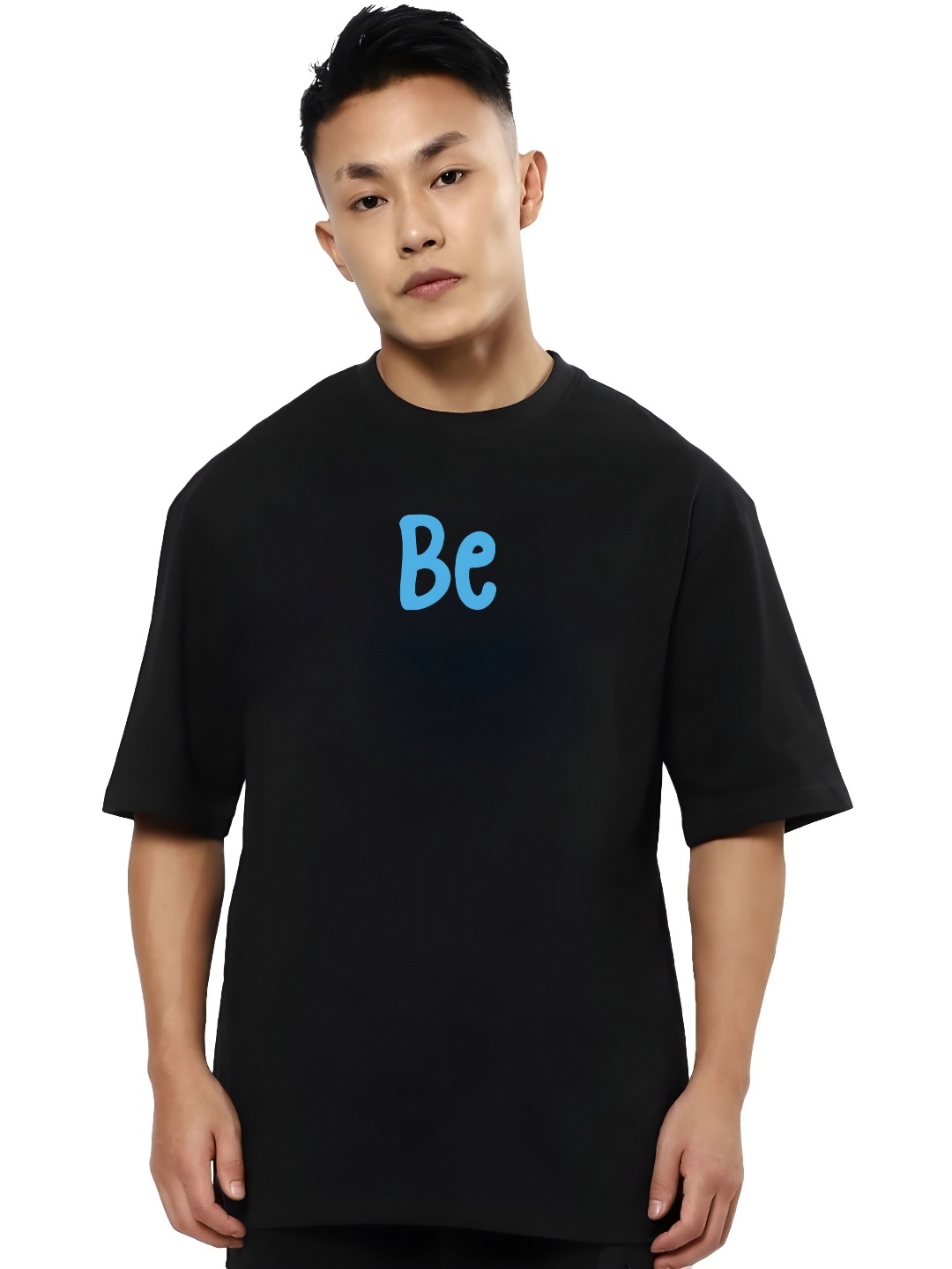 

KAIDO Men Typography Printed Round Neck Cotton Relaxed Fit T-shirt, Black