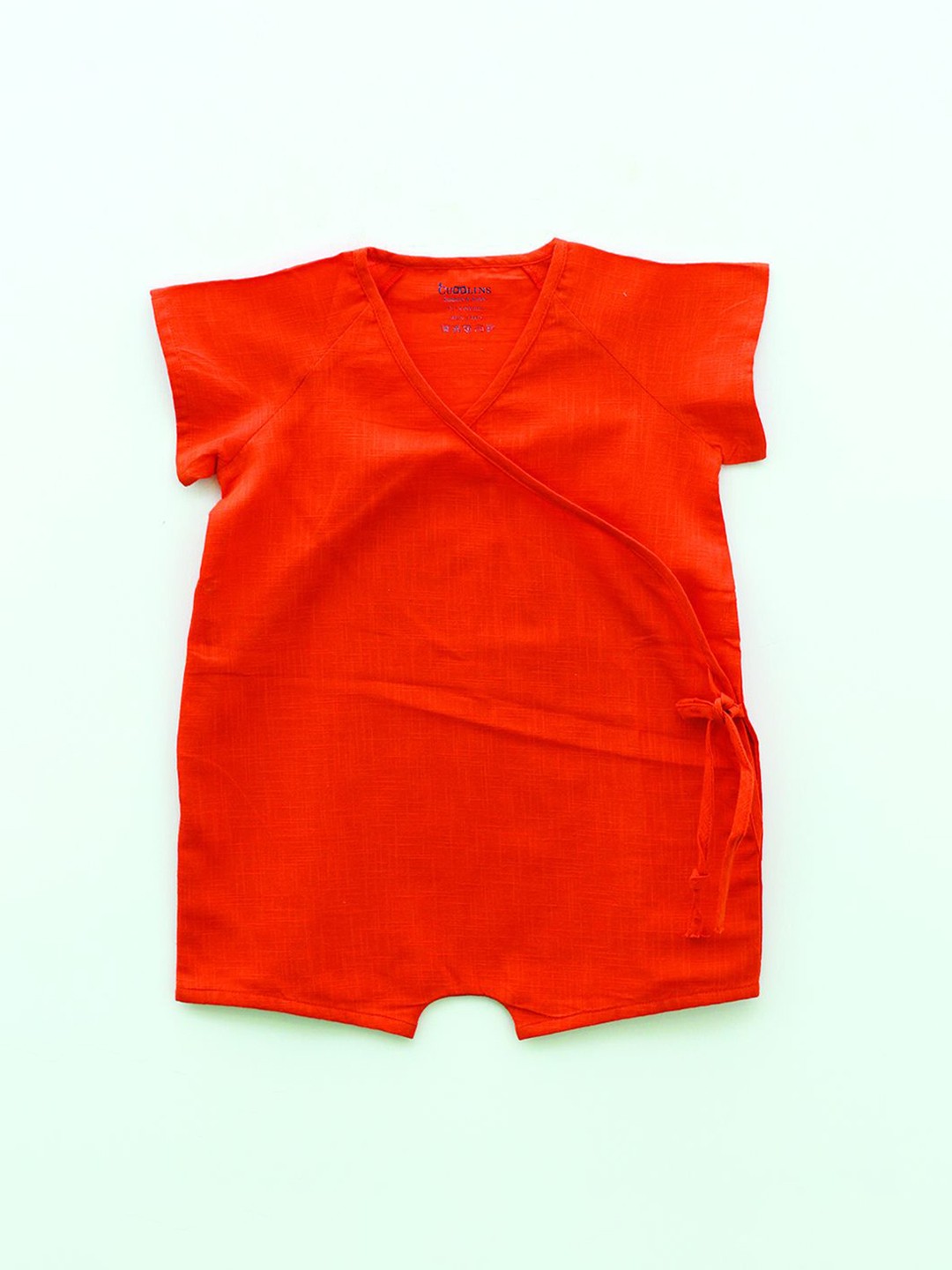 

EARTHY TWEENS Kids Pure Cotton Rompers, Orange