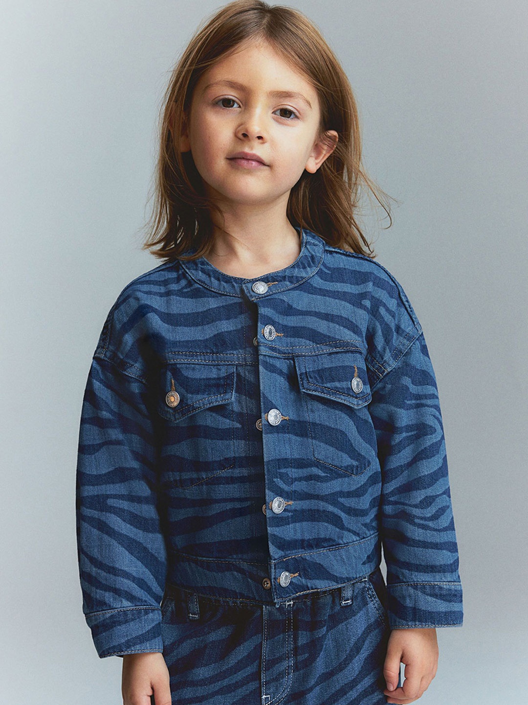 

H&M Boxy Denim Jacket, Blue