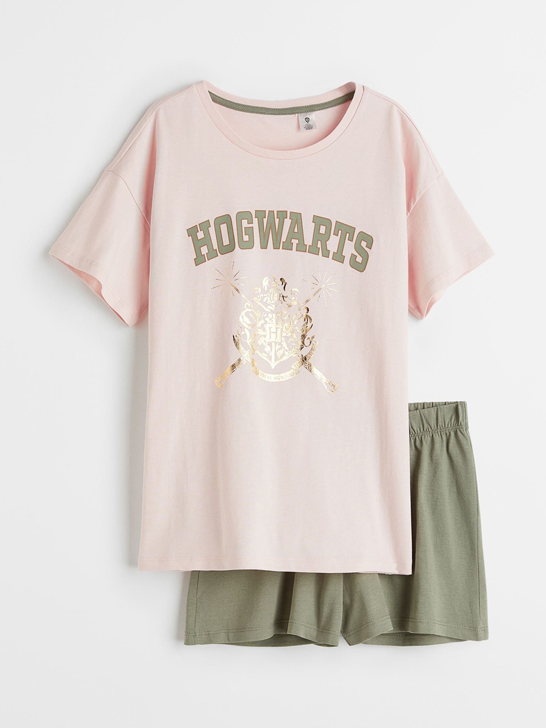 

H&M Printed Cotton Pyjamas, Green