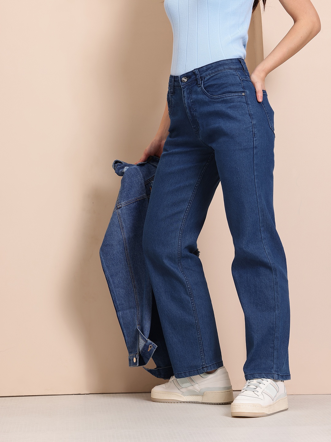 

Mast & Harbour Women Regular Fit Jeans, Navy blue
