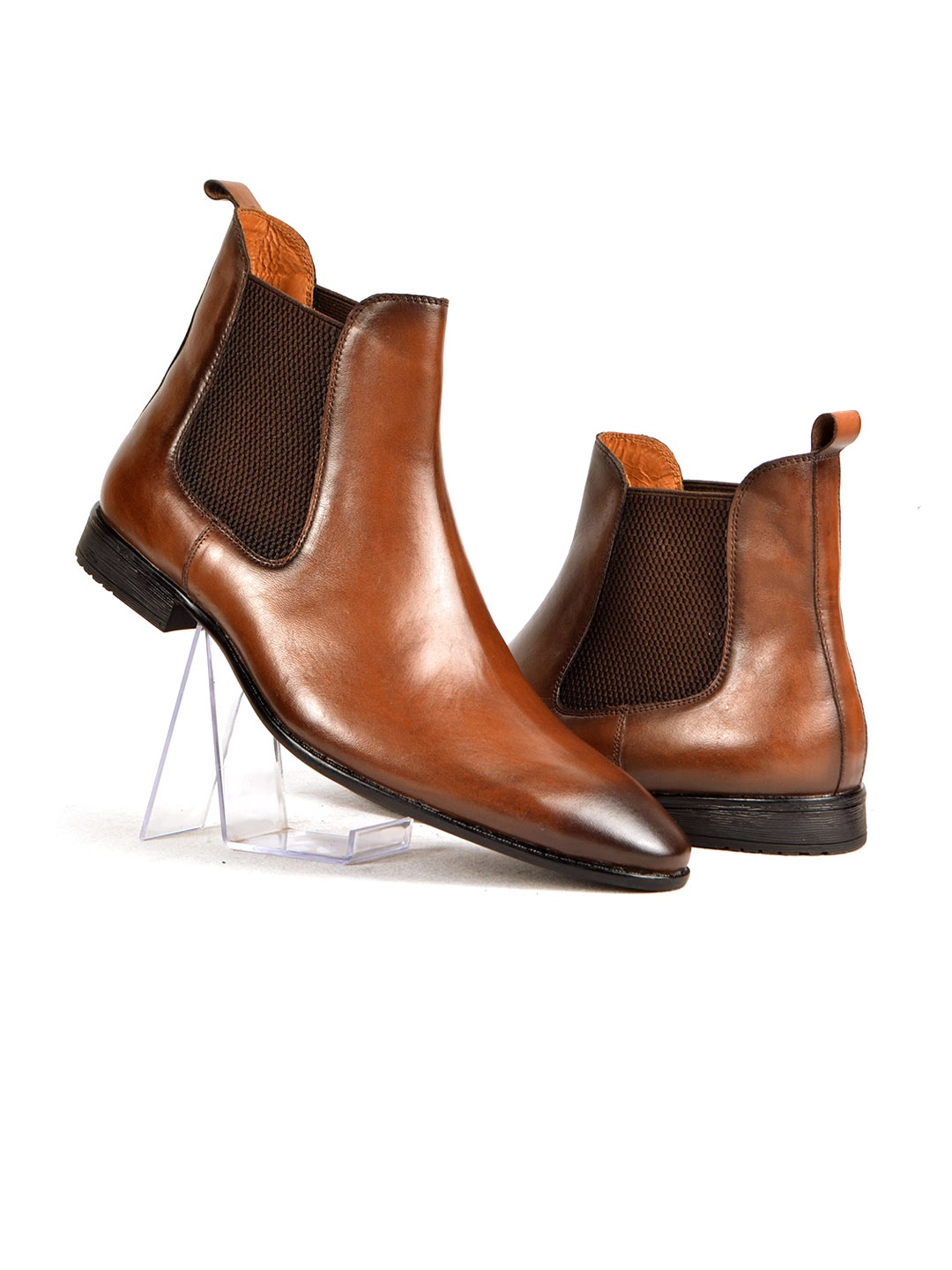 

Cliff Fjord Men Aura Leather Chelsea Boots, Brown