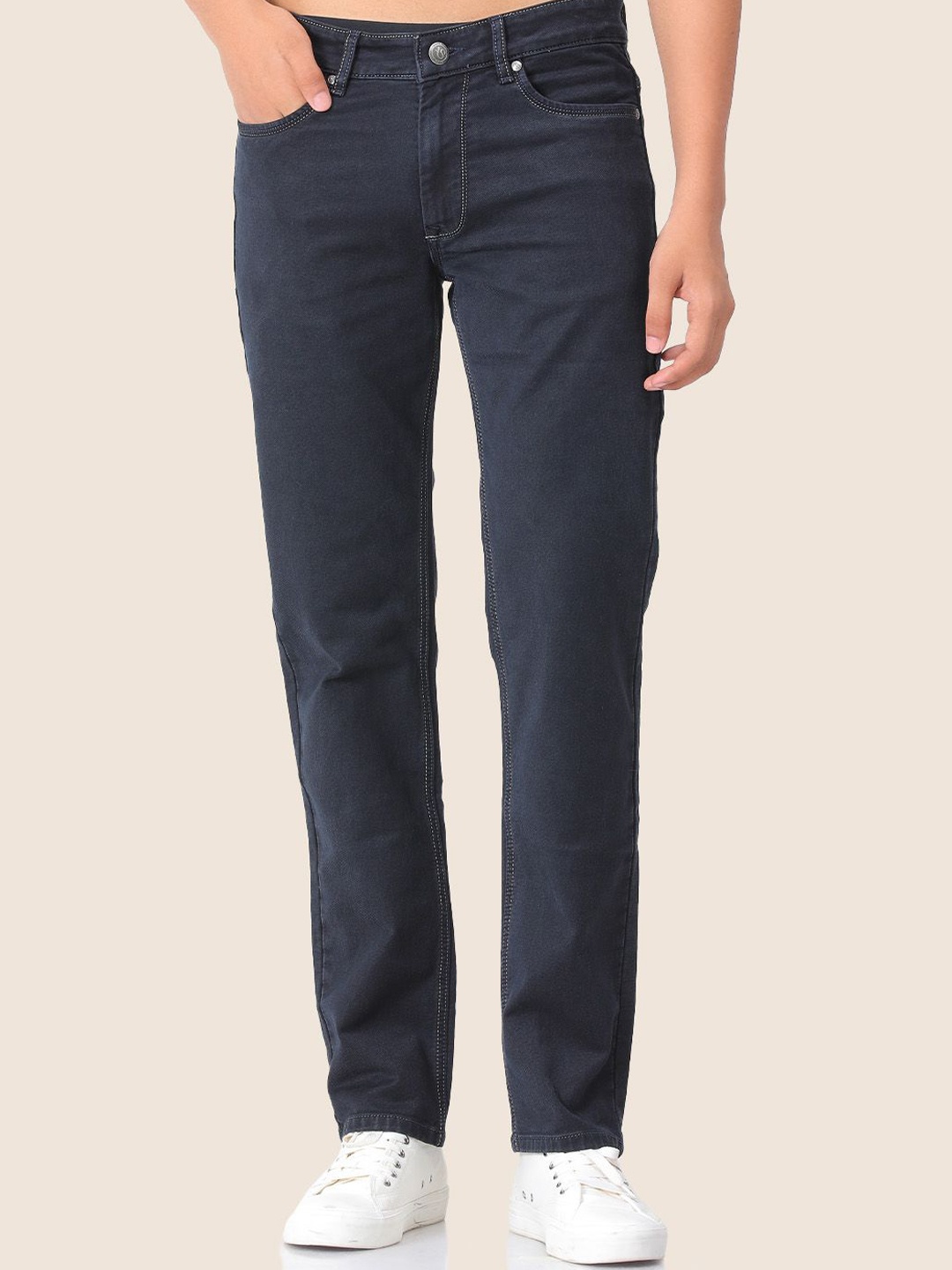 

AMSWAN Men Low-Rise Stretchable Jeans, Blue