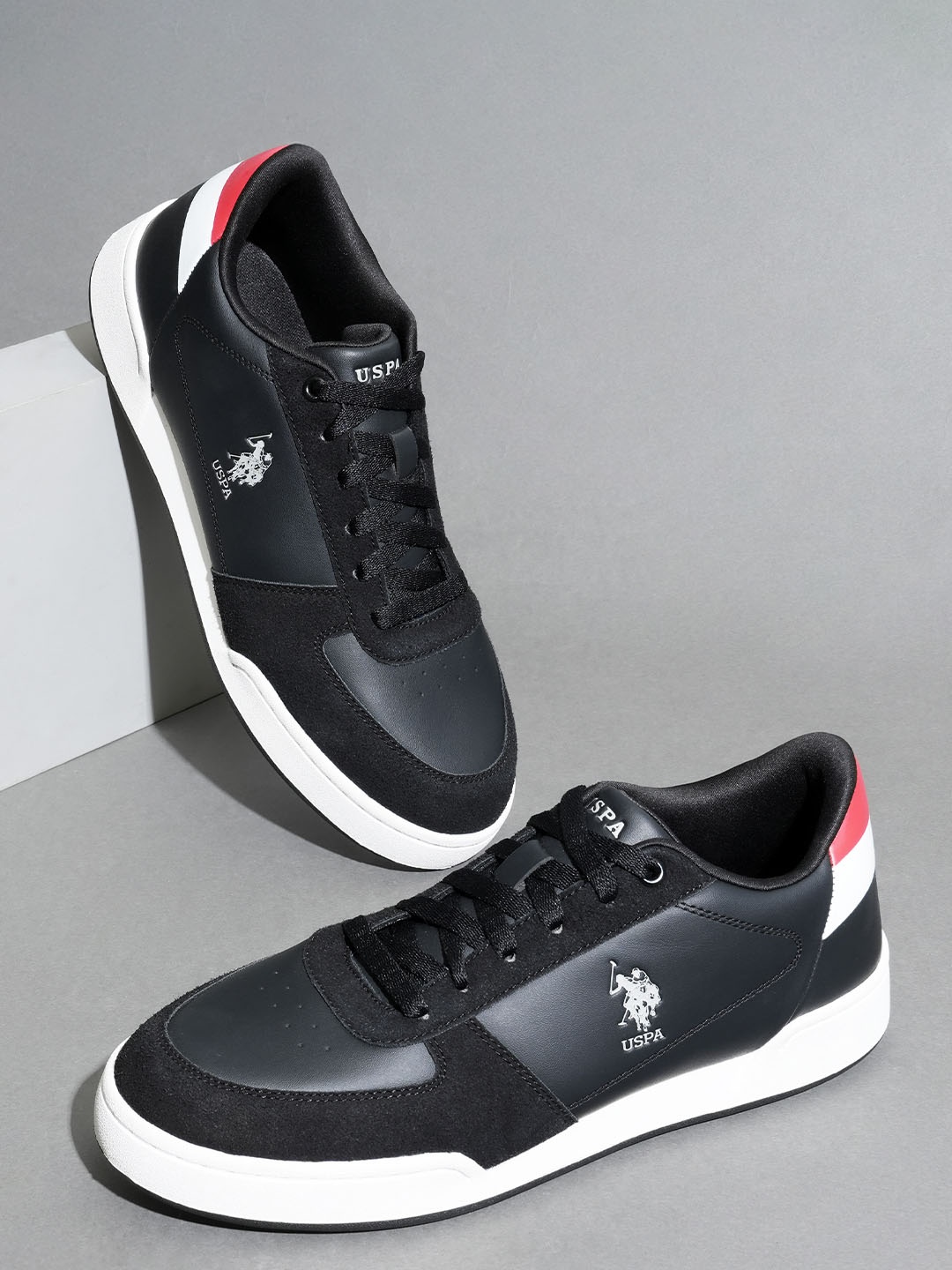 

U.S. Polo Assn. Men PU Sneakers, Black