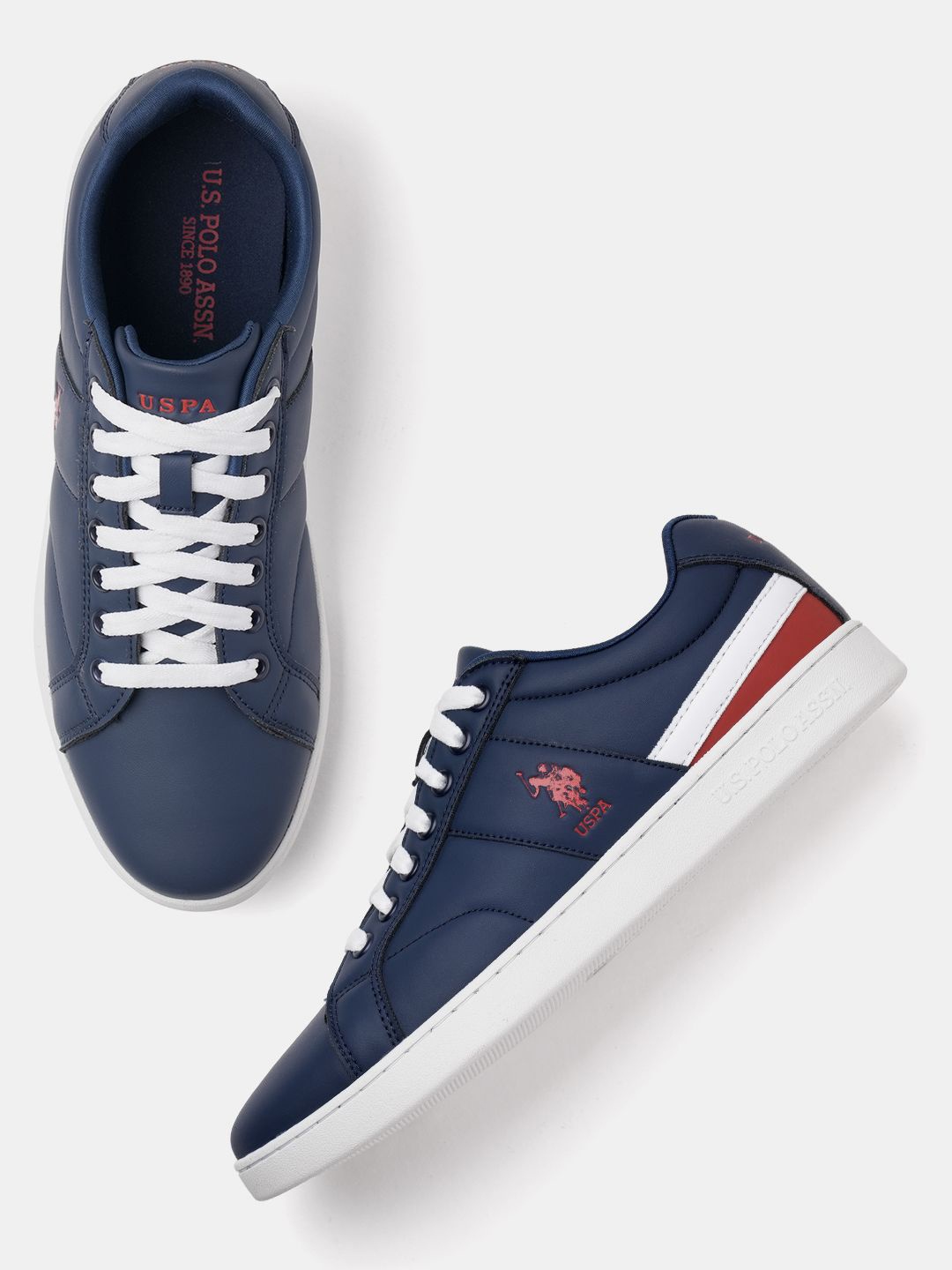 

U.S. Polo Assn. Men PU Sneakers, Navy blue