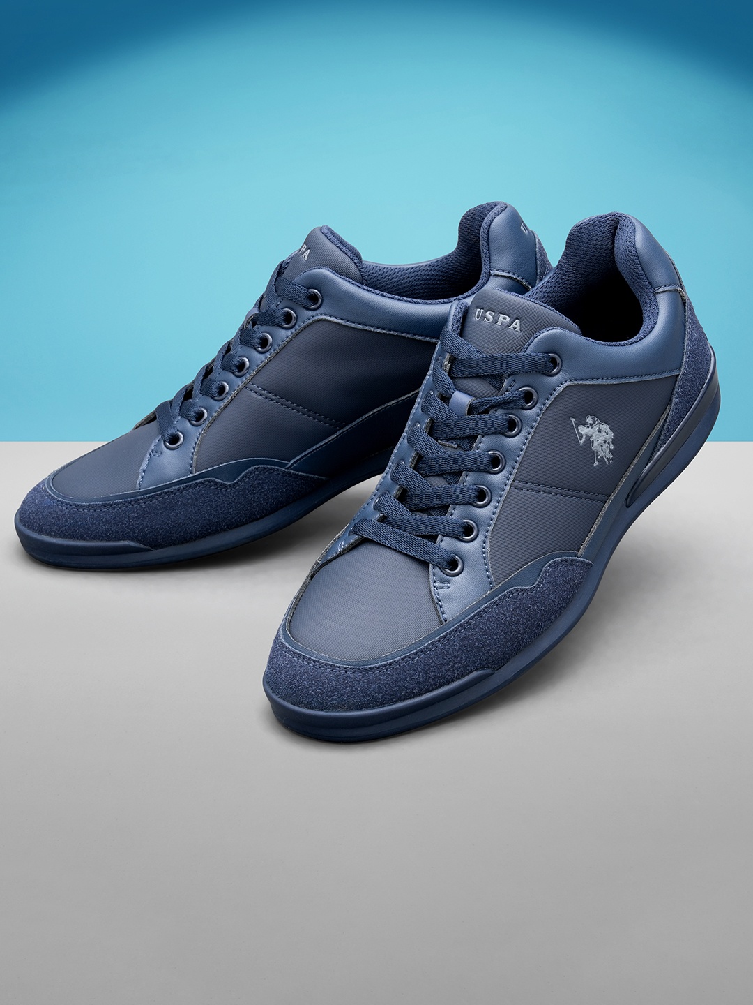 

U.S. Polo Assn. Men PU Sneakers, Navy blue