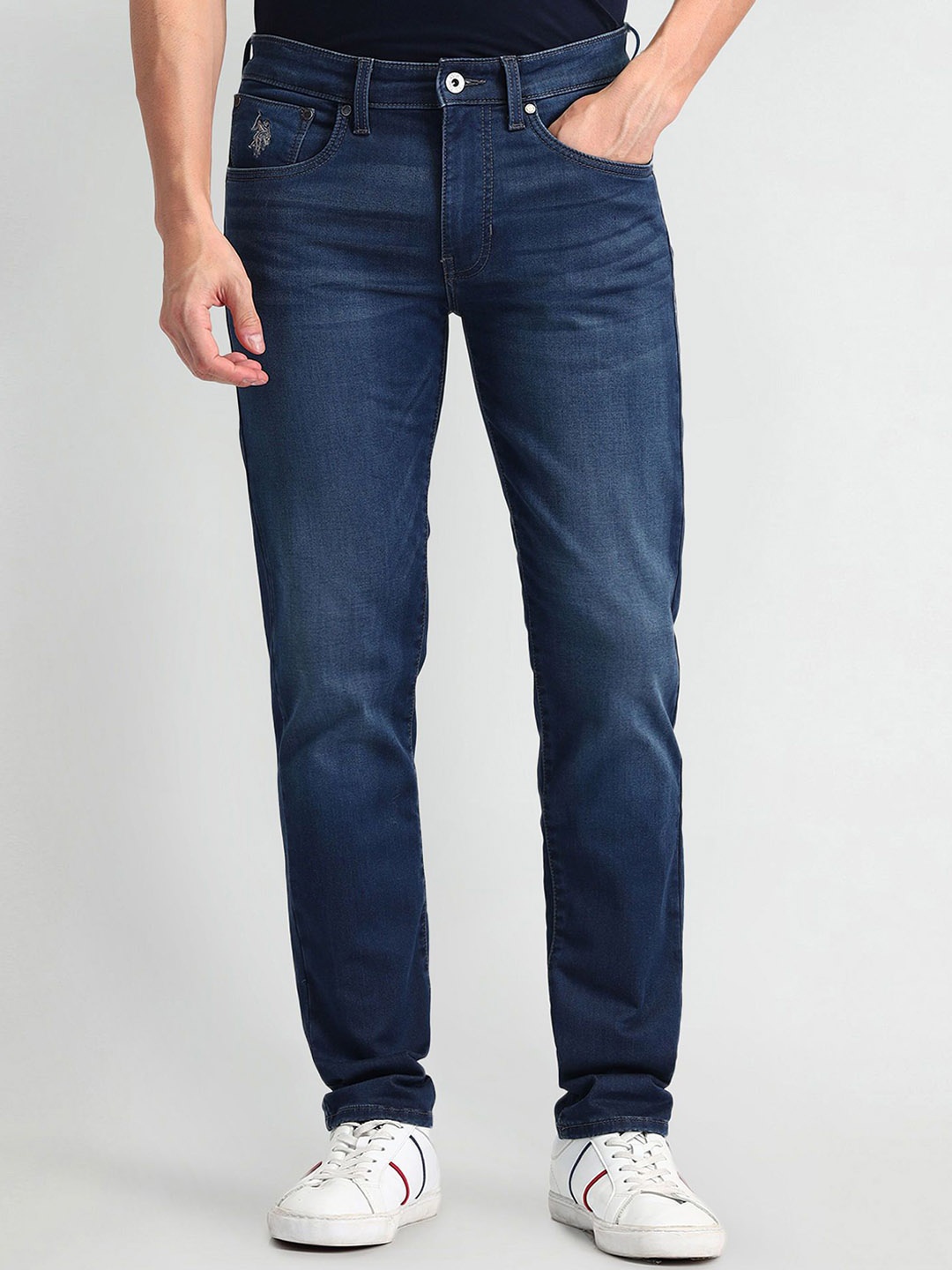

U.S. Polo Assn. Denim Co. Men Classic Skinny Fit Light Fade Stretchable Jeans, Blue