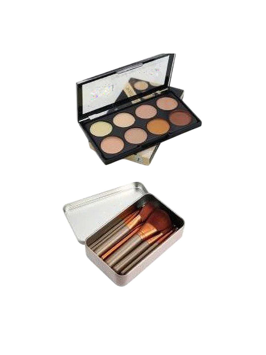 

Lenon Set Of 2 Makeup Brush & 8 Shade Long Lasting Contour Kit, Multi