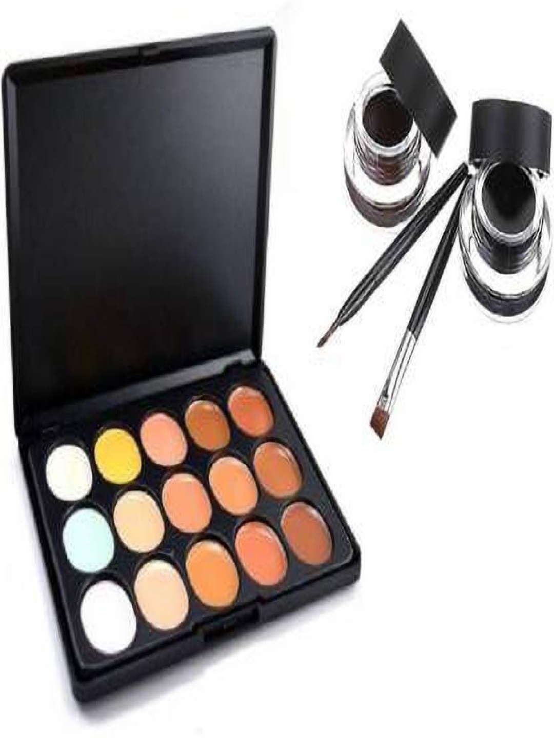 

Lenon Set Of 3 Contour Palette & Gel Eyeliner - Black & Brown
