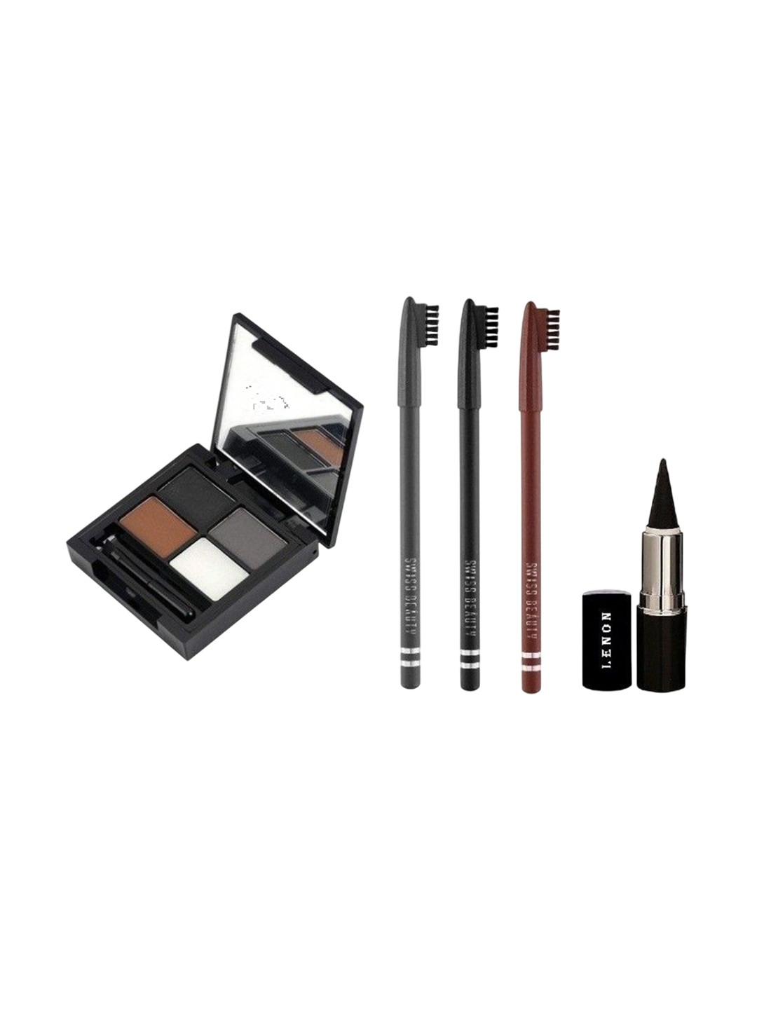 

Lenon Set of 5 Shape My Brown Pallet - Wax Cream & Kajal, Black