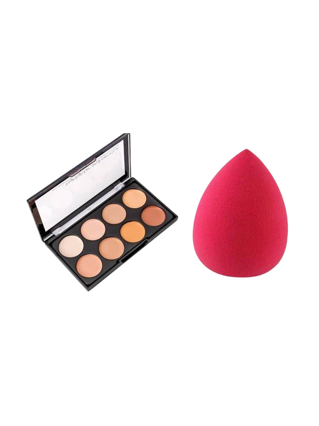 

Lenon Set Of 2 Long Lasting 8 Shades Concealer & Makeup Blender, Pink