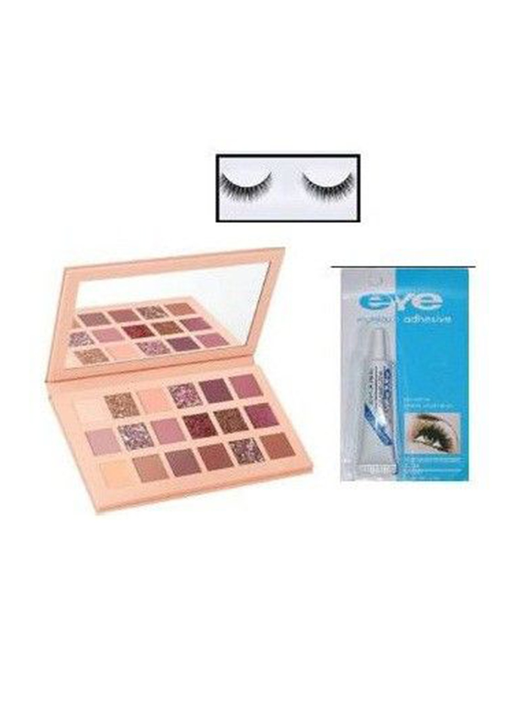 

Lenon Set Of 3 Eyeshadow, Eyelashes & Glue, Nude