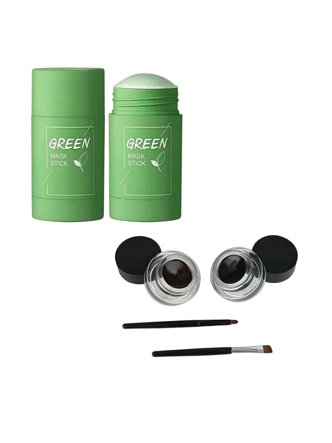 

Lenon Set Of 3 Gel Eyeliner - Black & Brown & Green Mask Stick