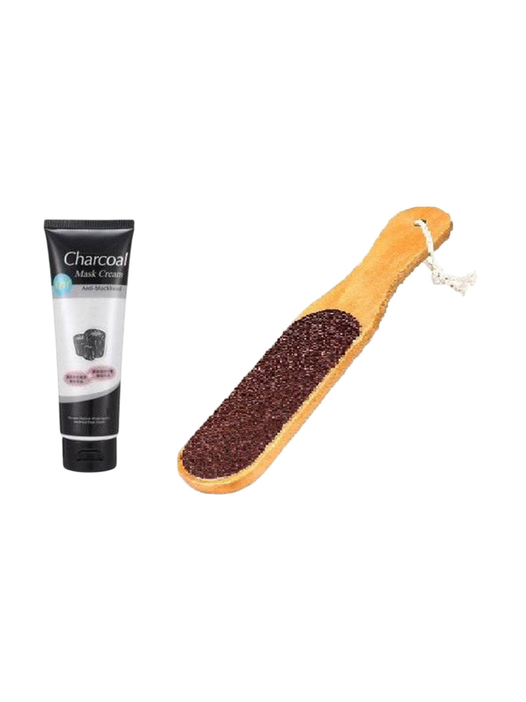 

Lenon Set Of 2 Charcoal Face Mask With Double Sided Wooden Scrubber, Black