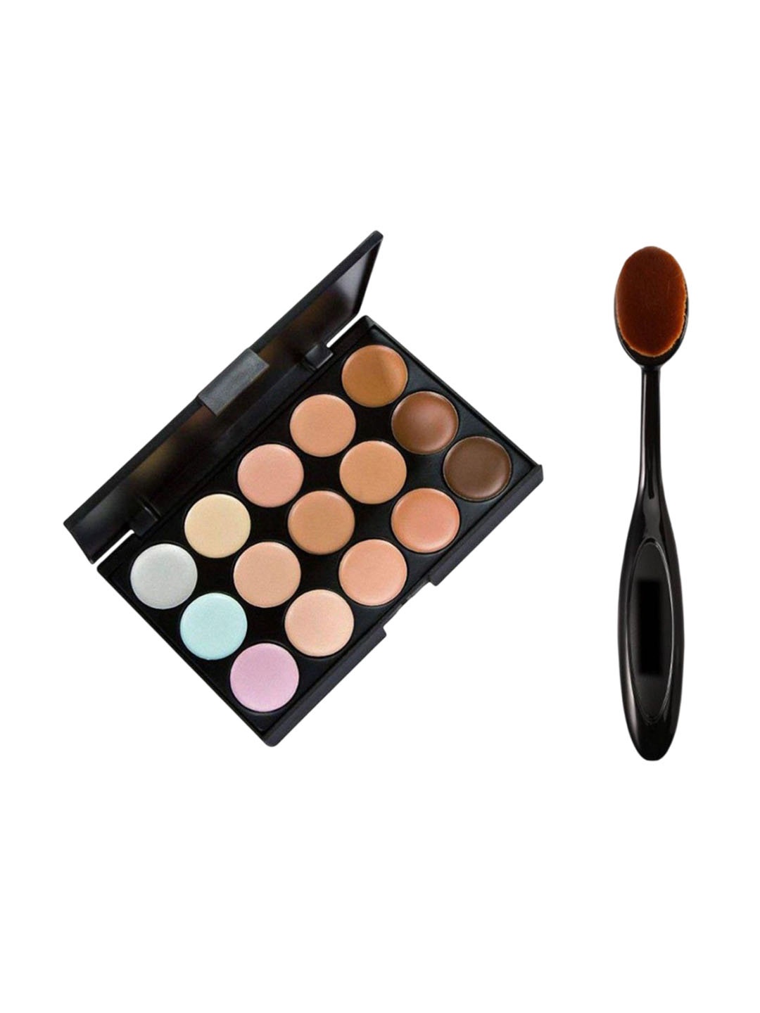 

Lenon Set Of 2 15 Colour Contour Palette & Brush, Beige