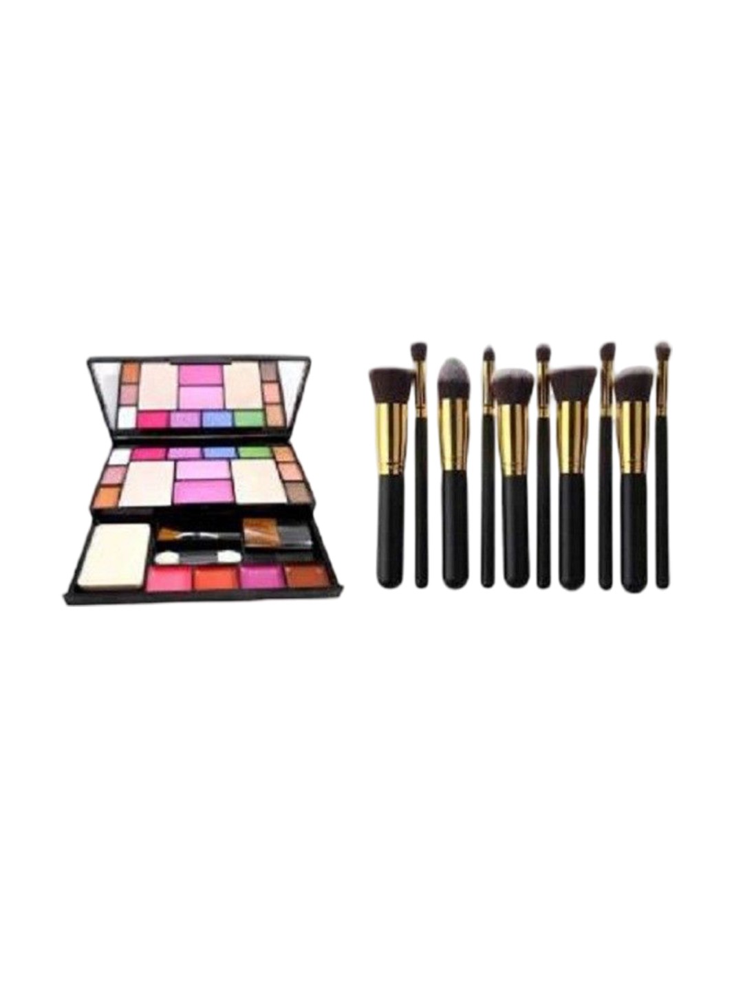 

Lenon Set of 11 Makeup Kit & Brush Set, Pink
