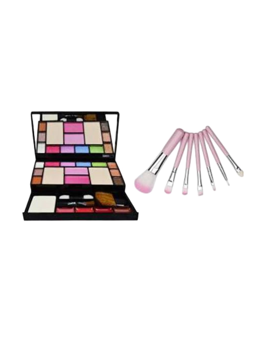

Lenon Set Of 18 Makeup Kit With 7-Pcs Brush, Multi
