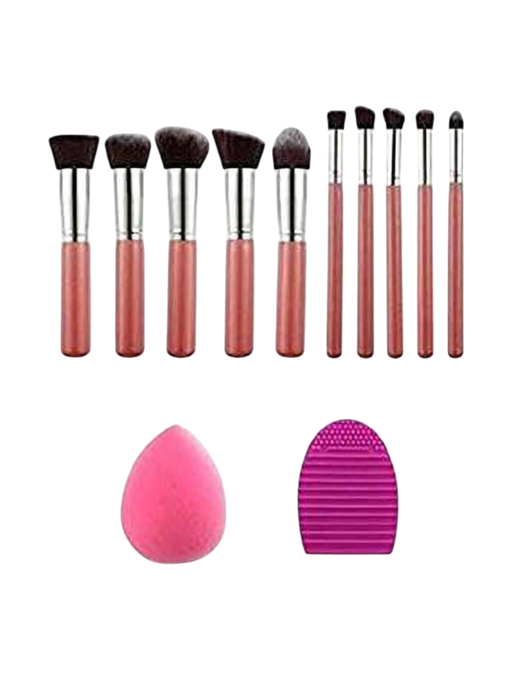 

Lenon Set Of 12 Makeup Brush Set With Blender & Brush Cleaner, Black
